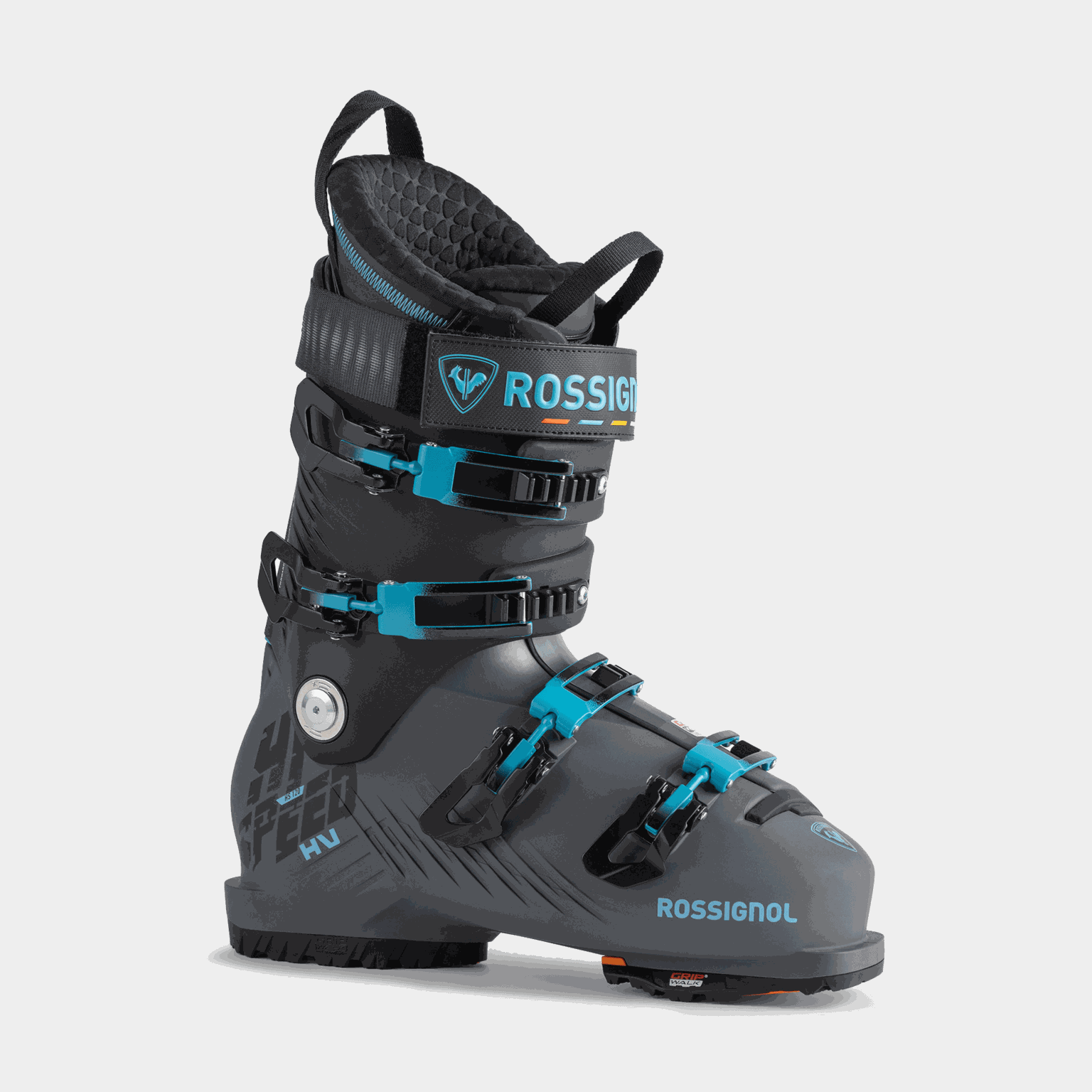Botas de esqui alpino masculinas HI-SPEED 120 HV GW 24/25 para carving - cinza