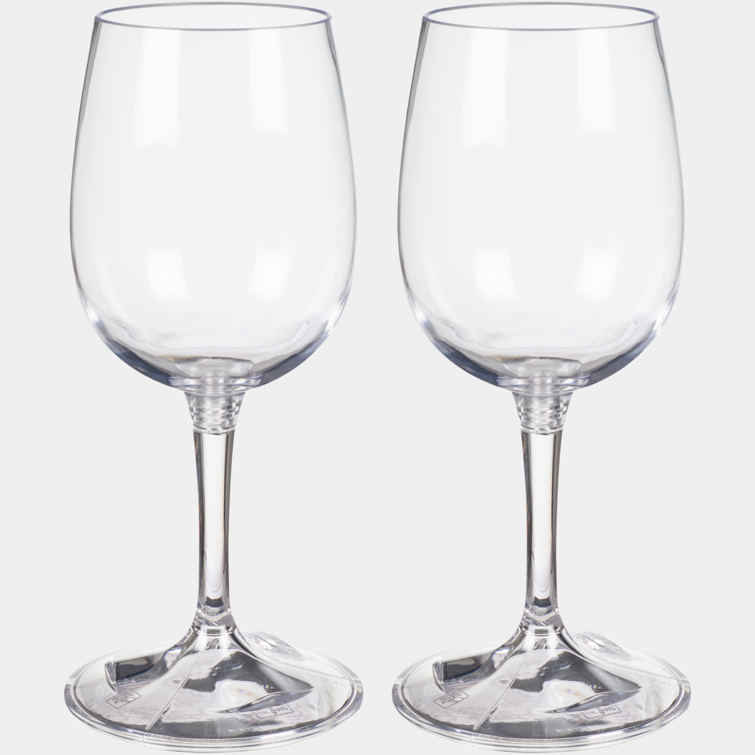 Set van 2 stapelbare witte wijnglazen