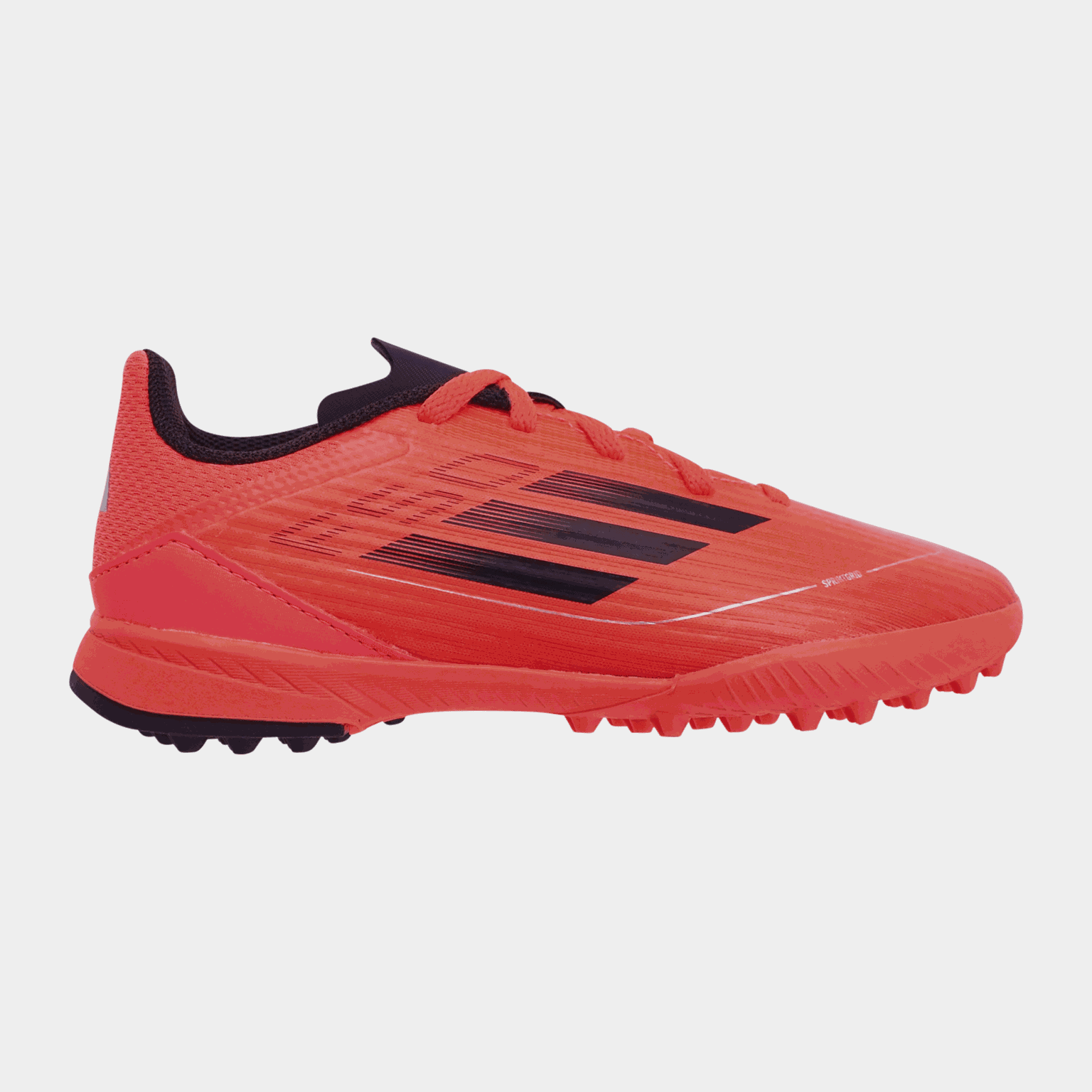 Chaussures de football F50 League TF Q4 24, pour terrains de sable, gazon synthétique et gazon naturel, Juniors - Rouge
