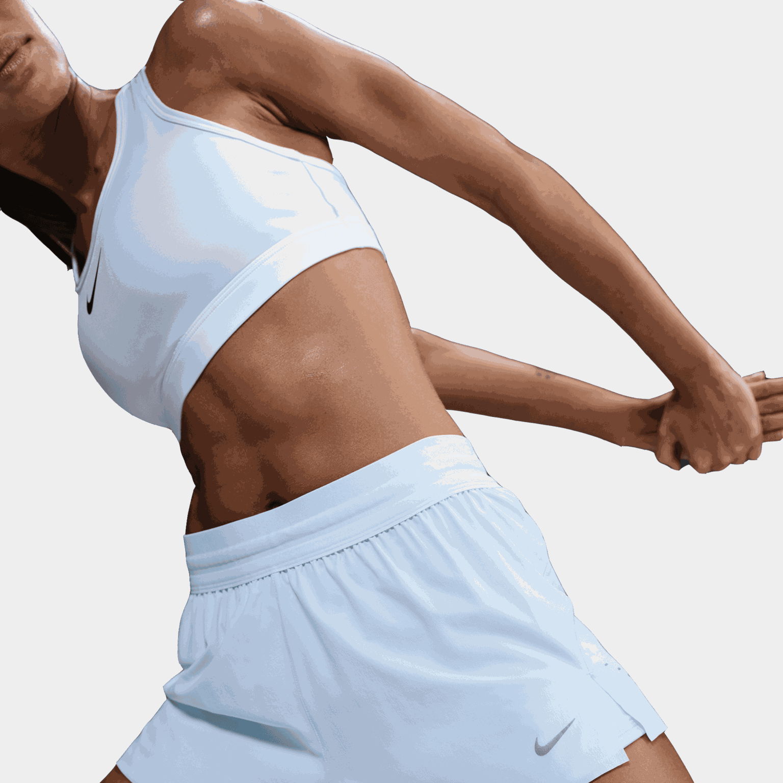  Pantaloncini sportivi da donna Swift a vita media 2 in 1 - Blu
