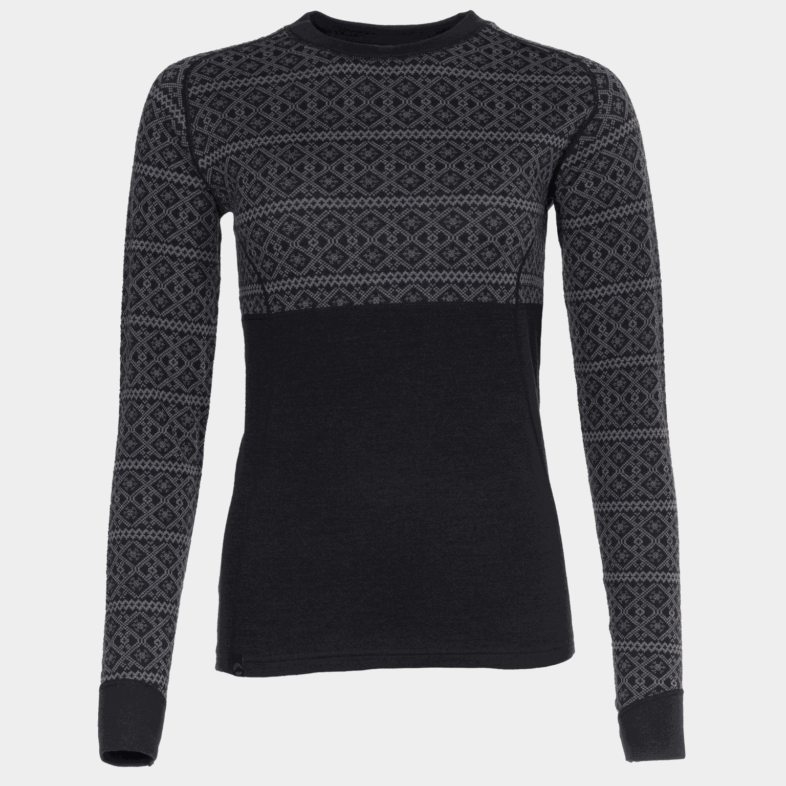 Dwuwarstwowy sweter damski z wełny Dalen z okrągłym dekoltem.