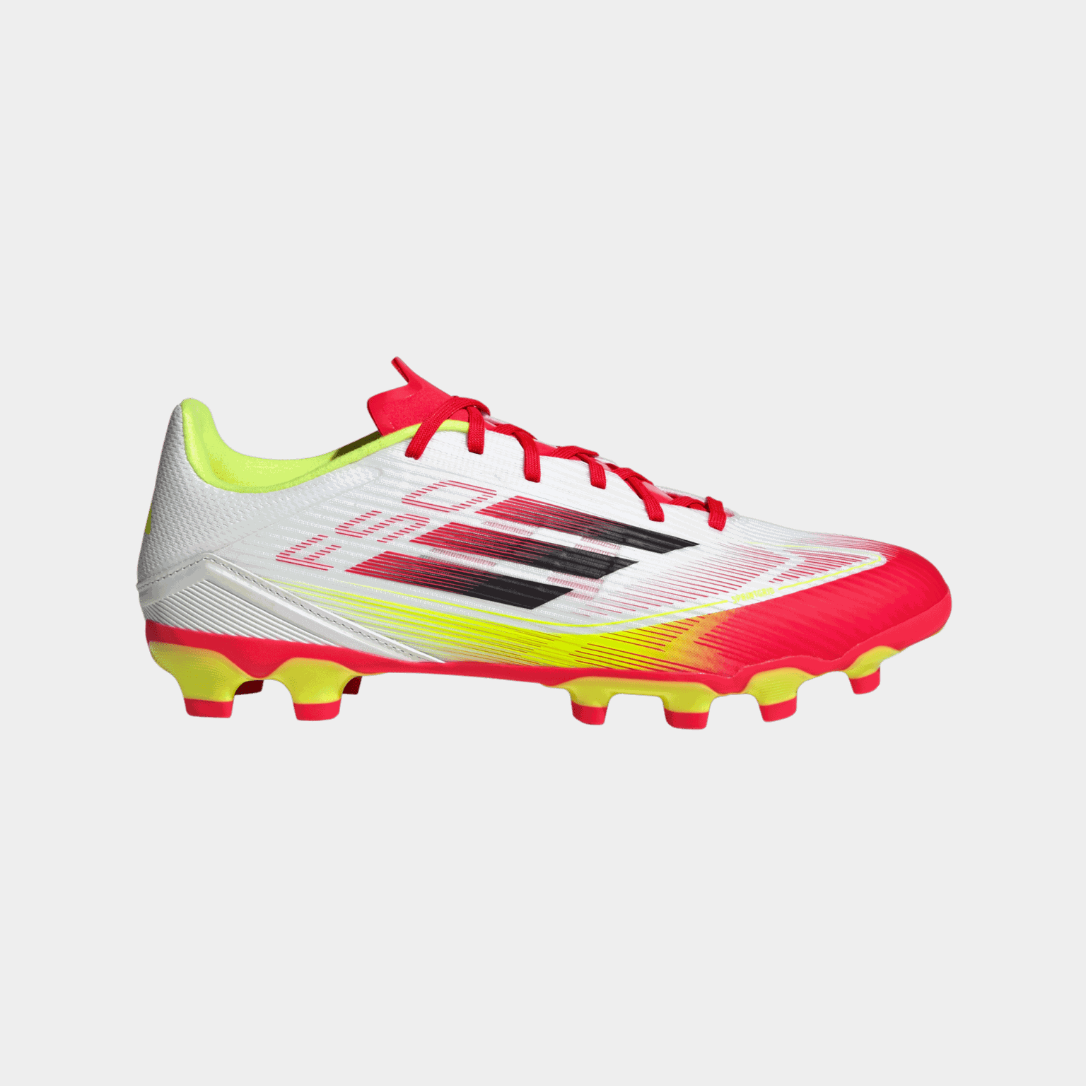  Chaussures de football F50 League MG, pour gazon naturel et synthétique, unisexe – Blanches