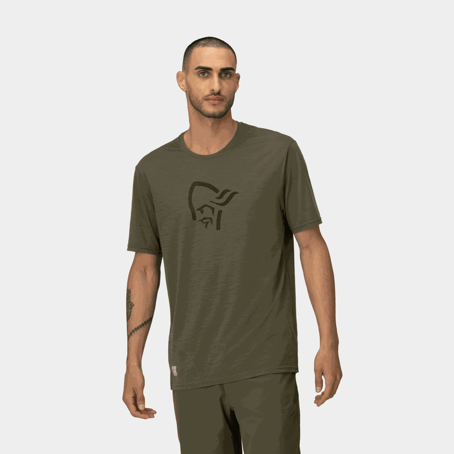  T-shirt da uomo Femund Equalizer in lana merino - Verde
