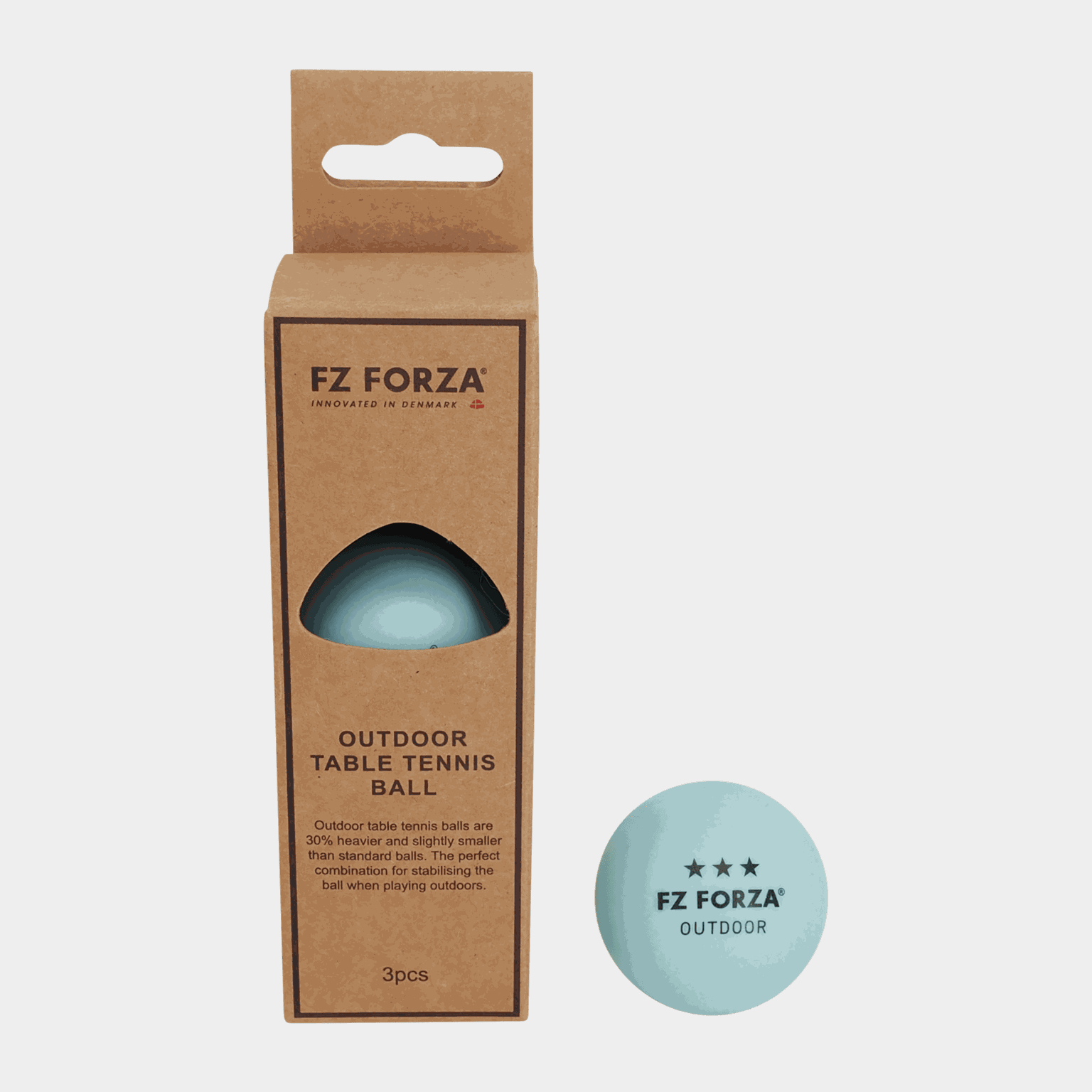  FZ Outdoor Pingpongballen – 3 stuks, tafeltennisballen – blauw