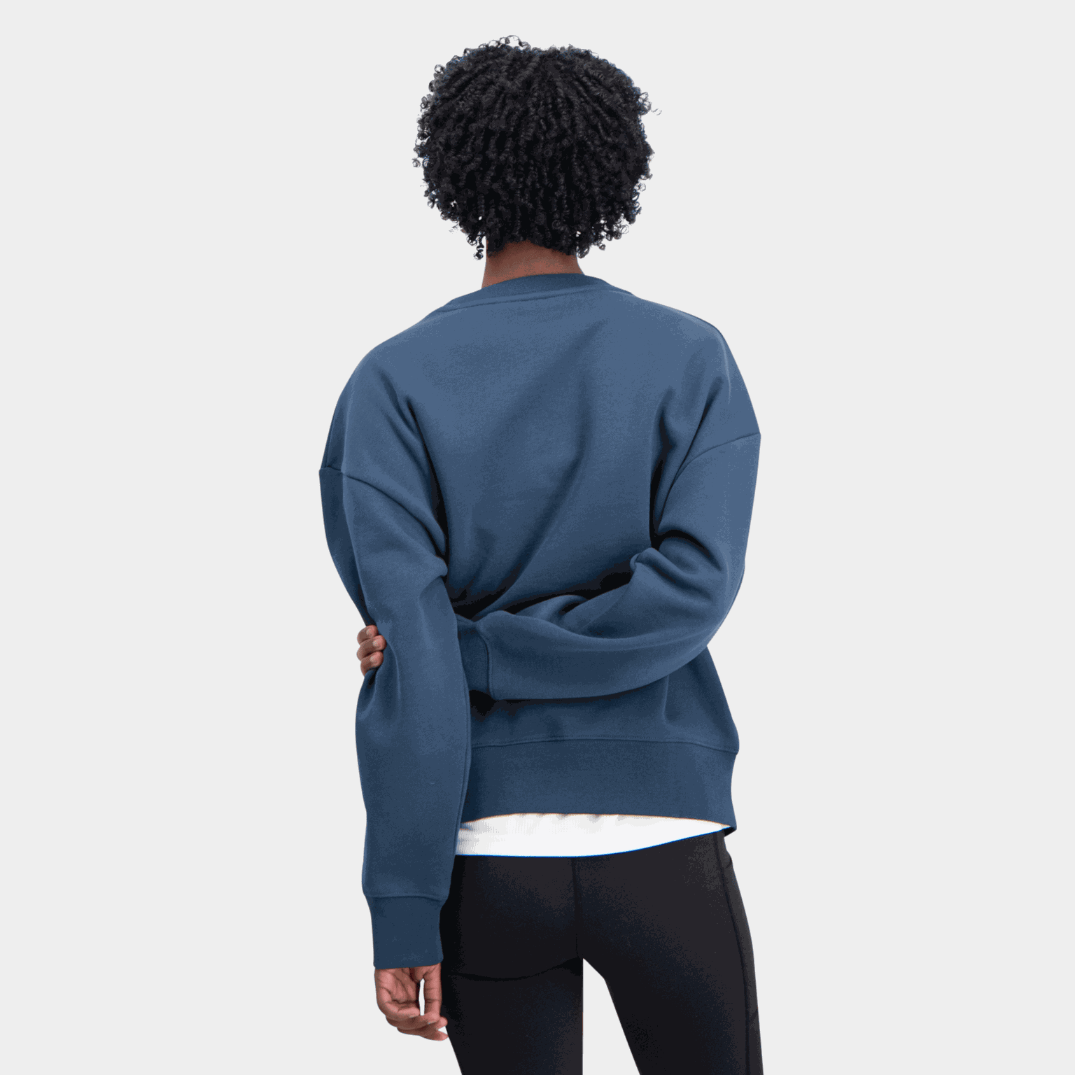 Sweat-shirt Borg Boyfriend Crew pour femme