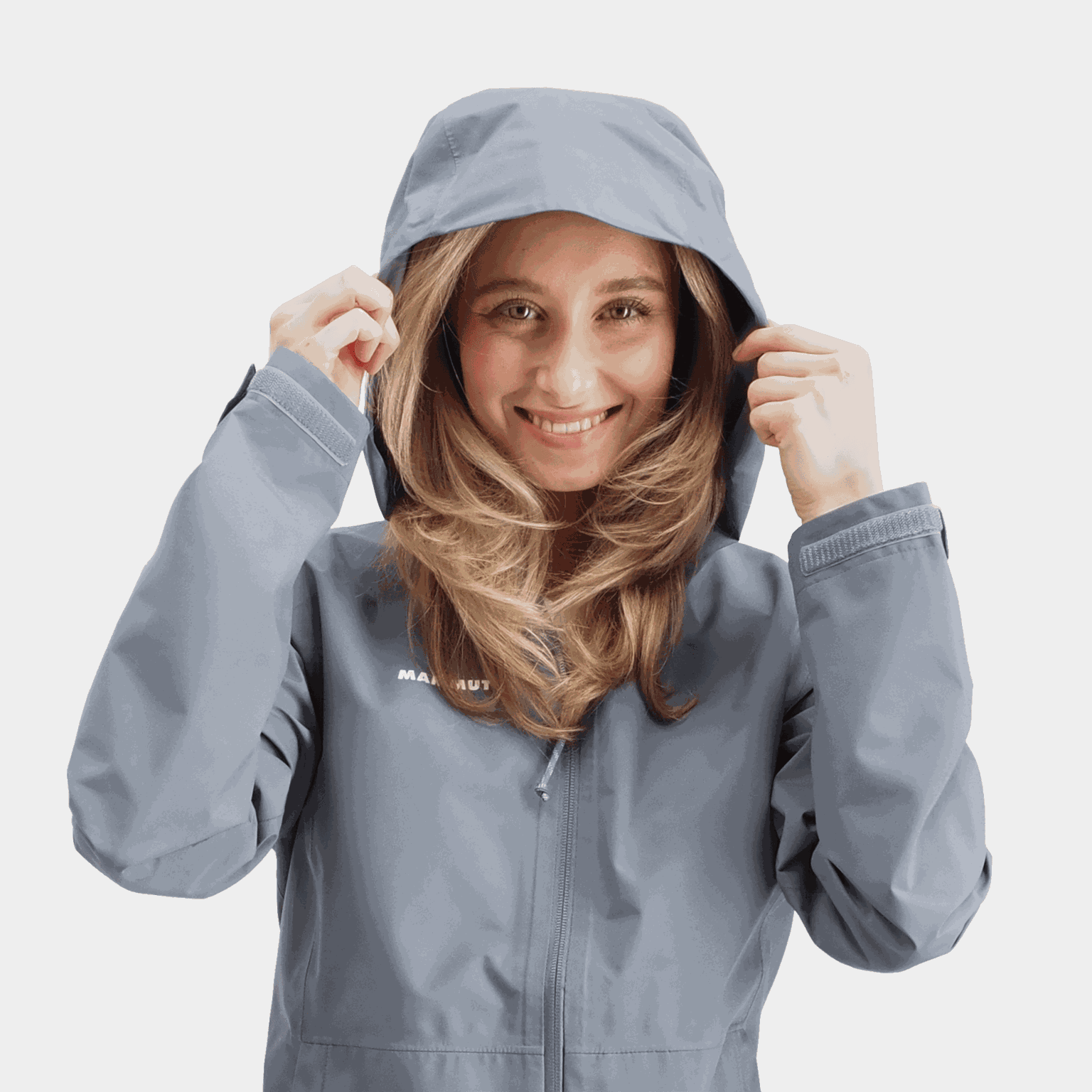 Giacca con cappuccio Linard Light HS W, impermeabile, da donna - grigia