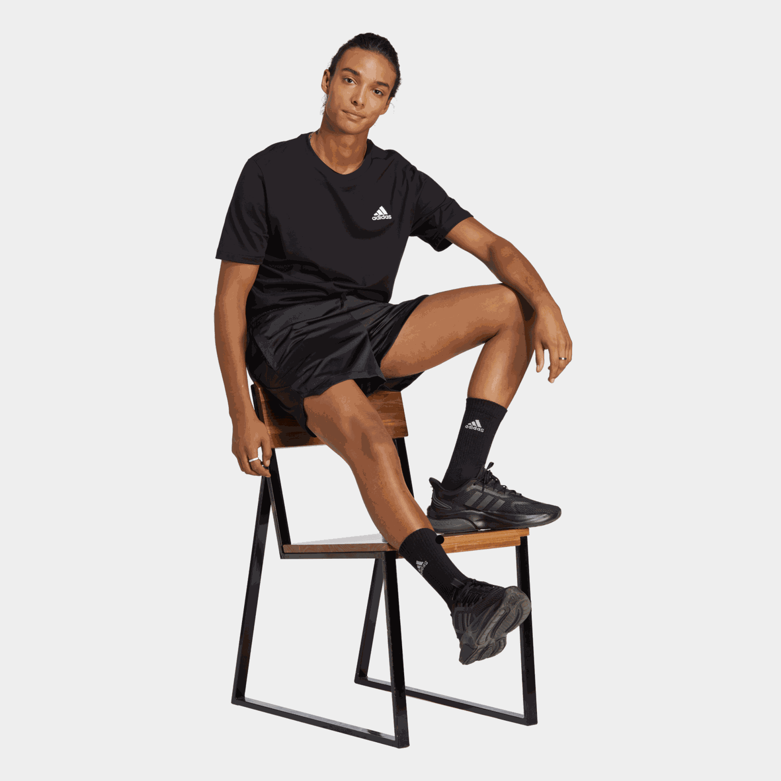 Essential Single Jersey T-Shirt, t-skjorte, herre - Svart