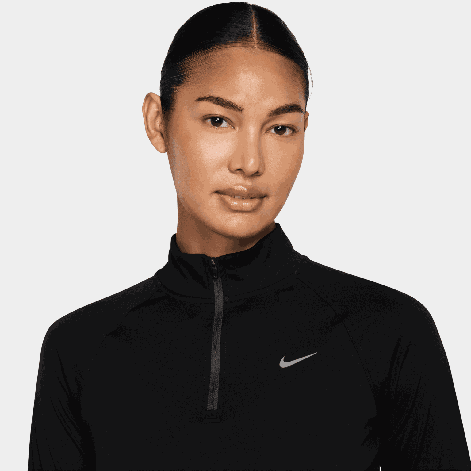 Tempo Dri-FIT 1/4 Zip Top, treningsgenser, dame - Svart