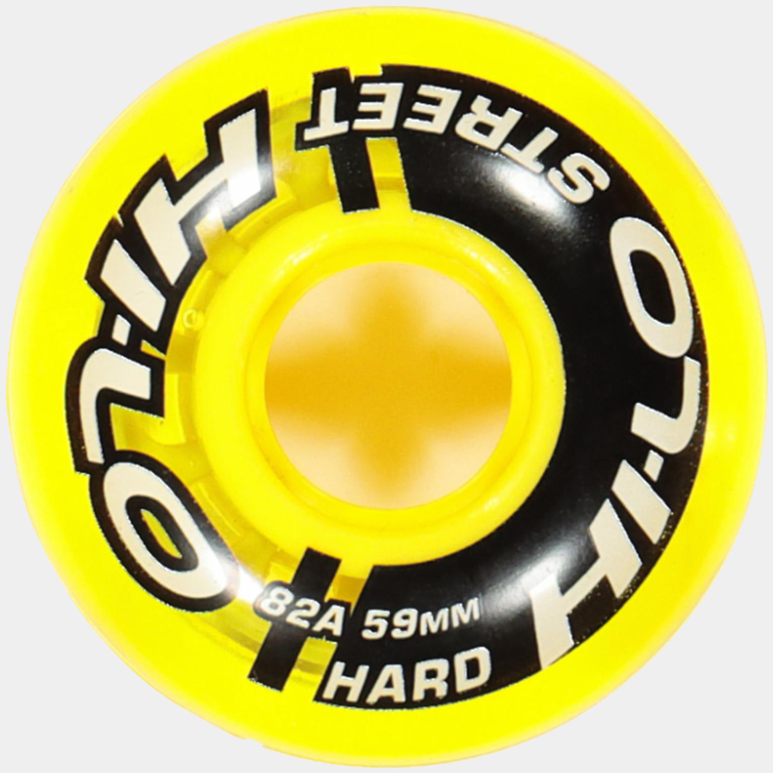 S19 Street 4pk 82a-23/24 Hi-Lo Inline Wheels, 4-pak - żółty