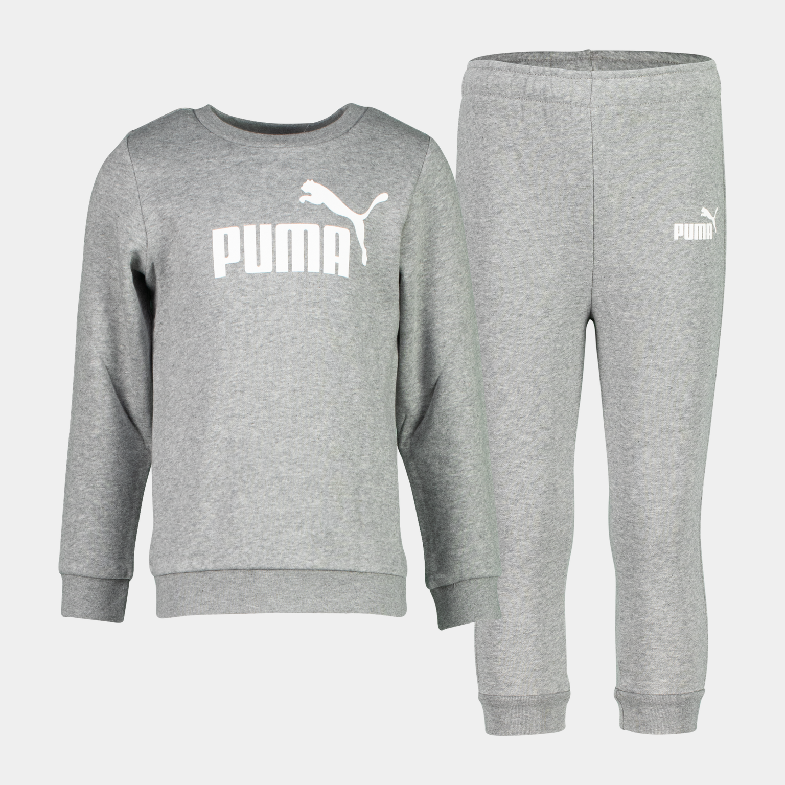  Conjunto de treino infantil Minicats ESS Crew Jogger - Cinza