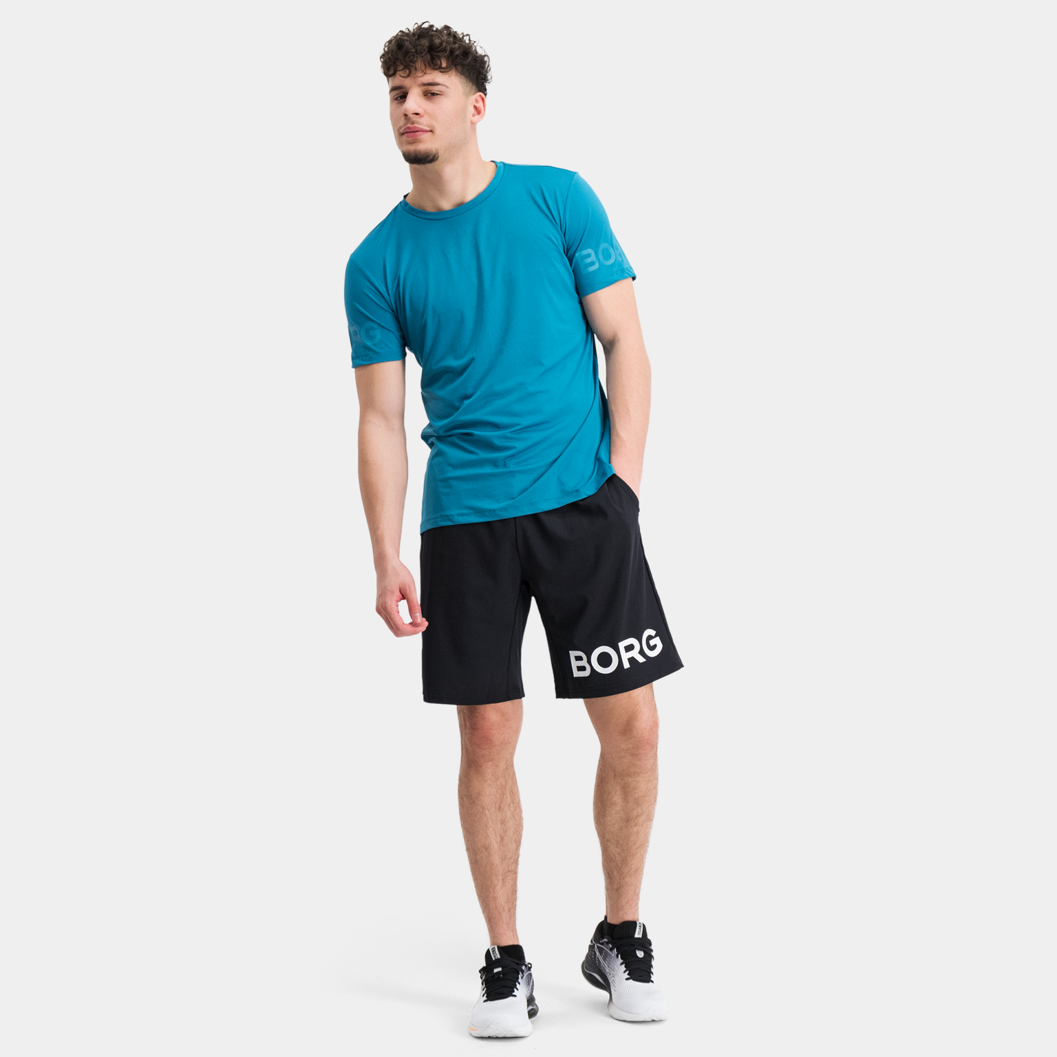  Borg shorts, heren trainingsbroekje, zwart