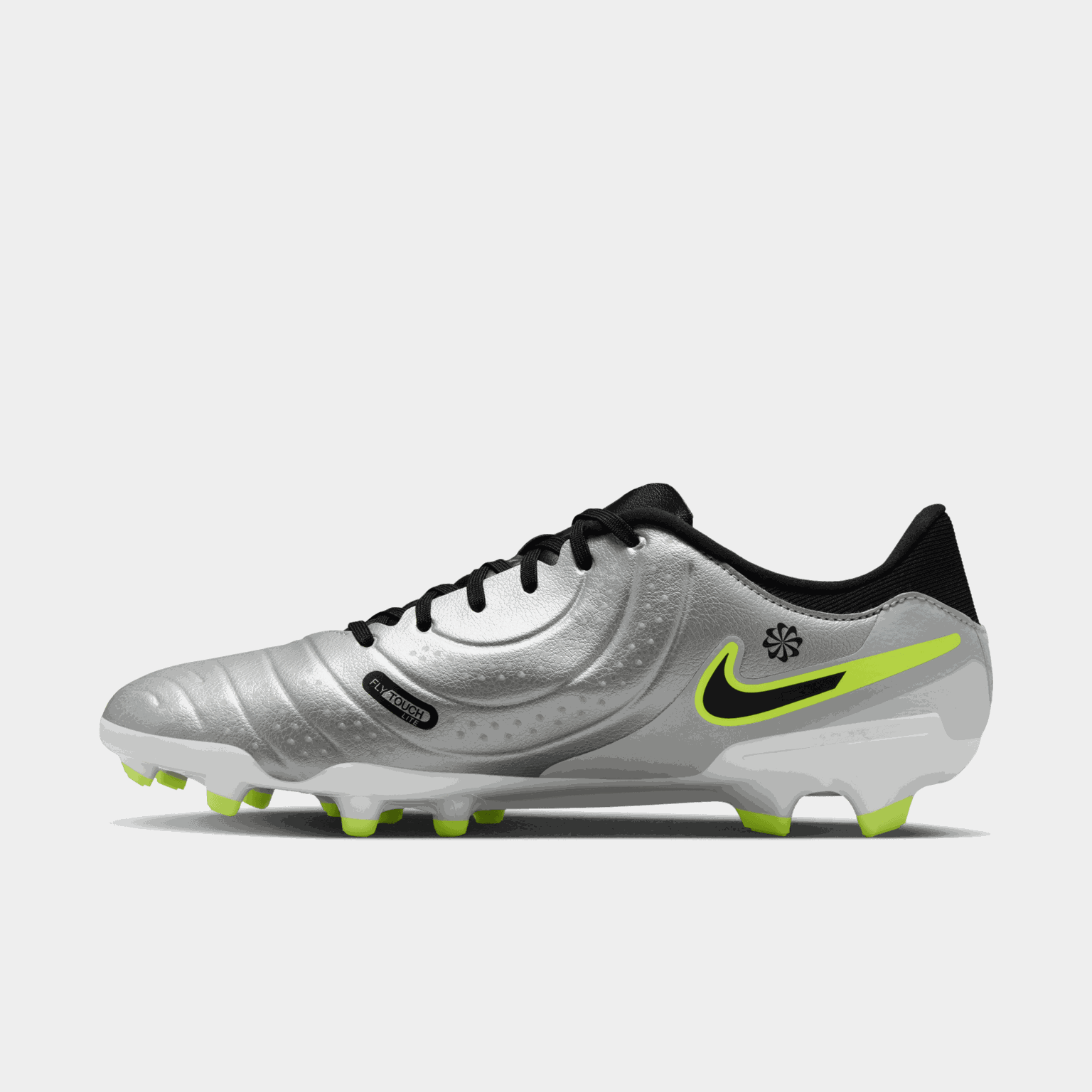 Buty piłkarskie męskie Tiempo Legend 10 Academy MG, do gry na trawie naturalnej i sztucznej – srebrne
