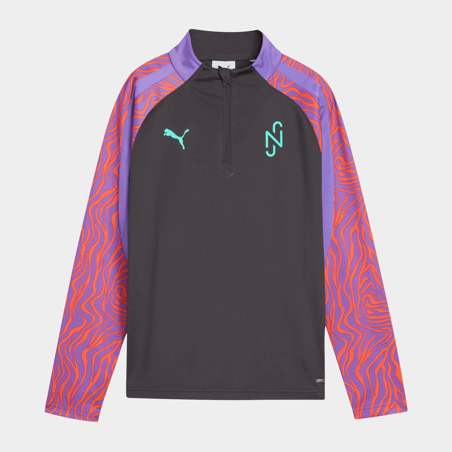 Neymar Jr Creativity 1/4 Zip, fotballgenser, junior - Grå