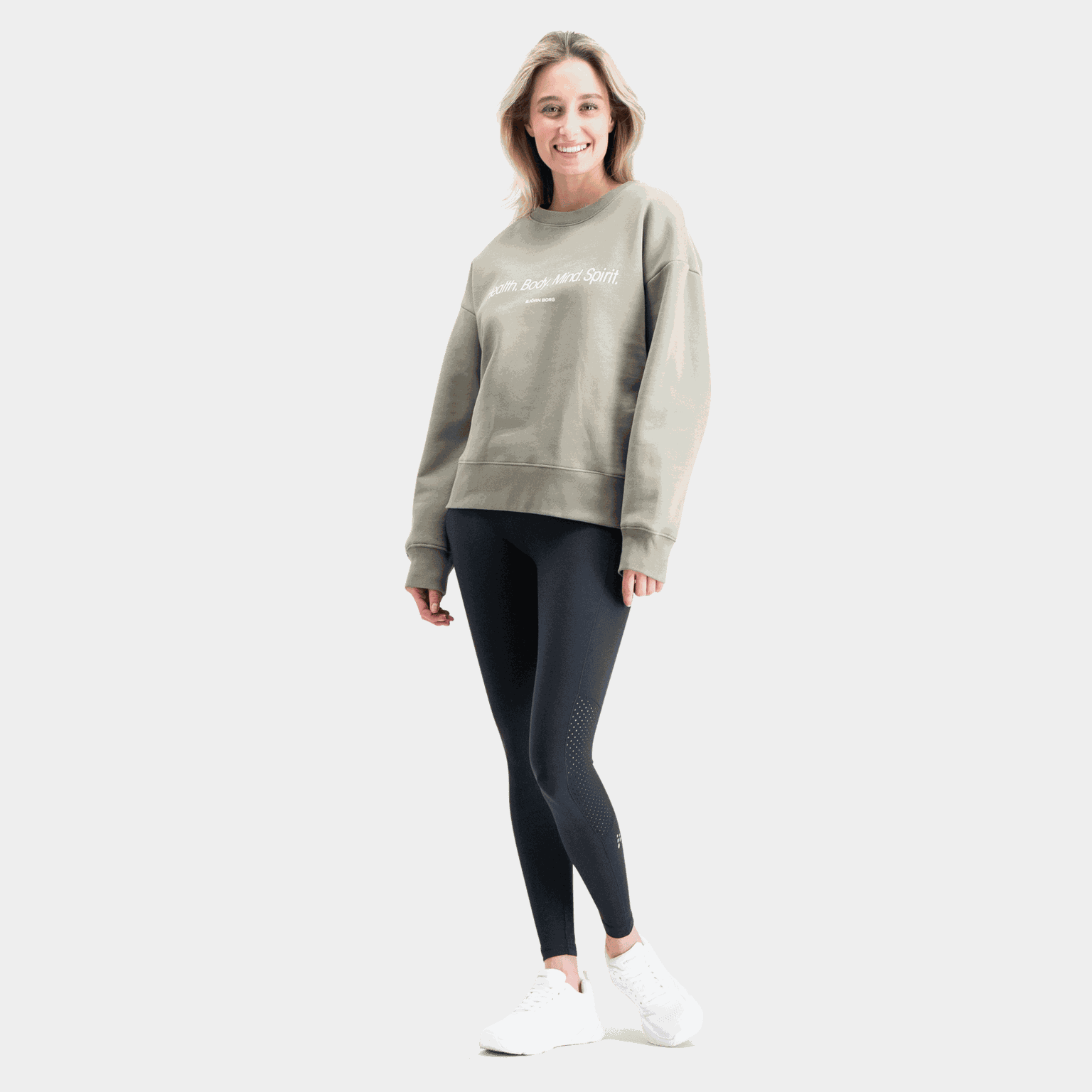 Dames boyfriend sweatshirt, kersenrood, met ronde kraag