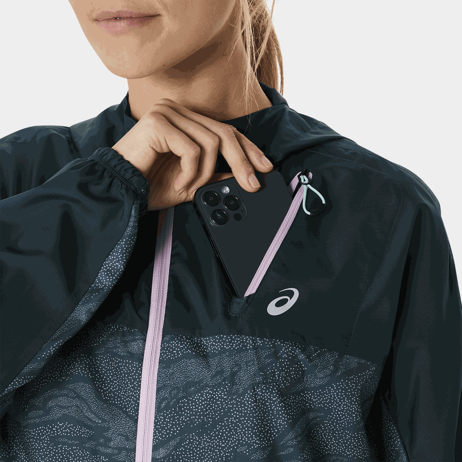 Coupe-vent pliable Fujitrail, veste de course pour femme - Vert