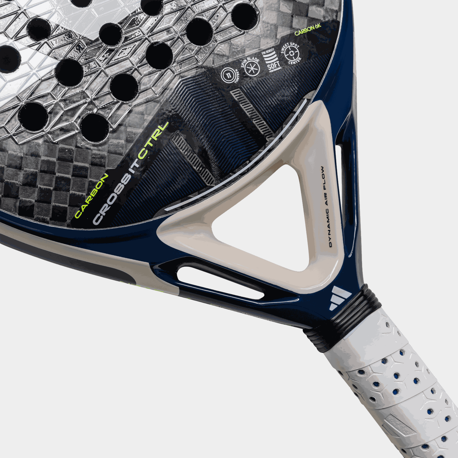  Cross It Carbon Control 3.4 padelracket, voor gevorderde spelers, unisex - zwart