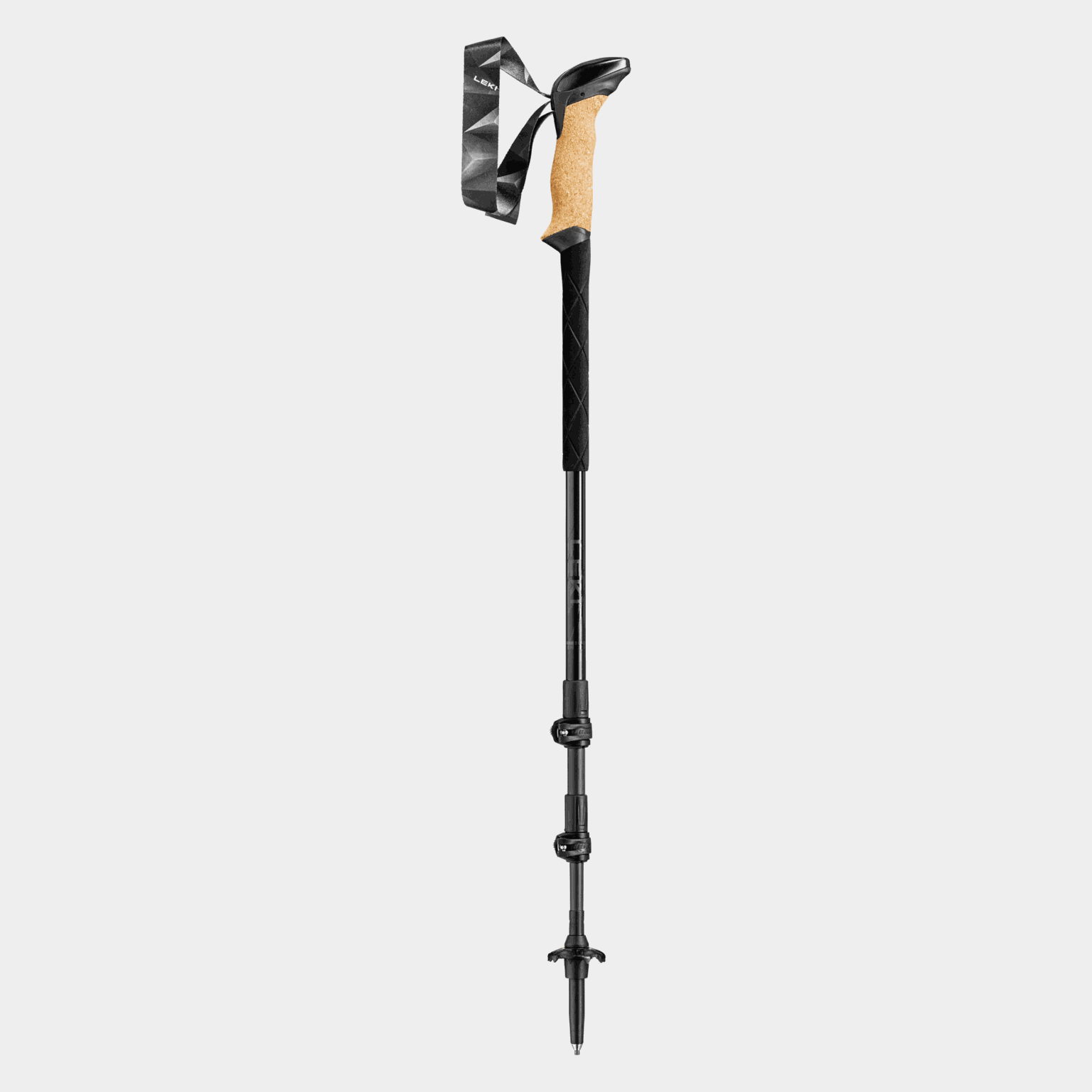  Bastões de caminhada Black Series em fibra de carbono - Preto