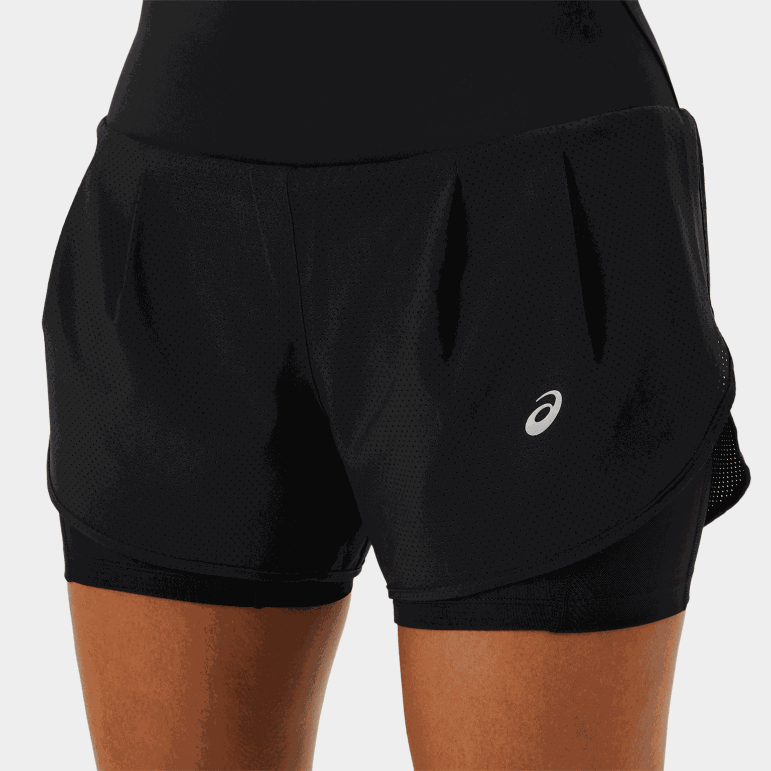 Road 2-n-1 3.5in Short, løpeshorts, dame - Svart