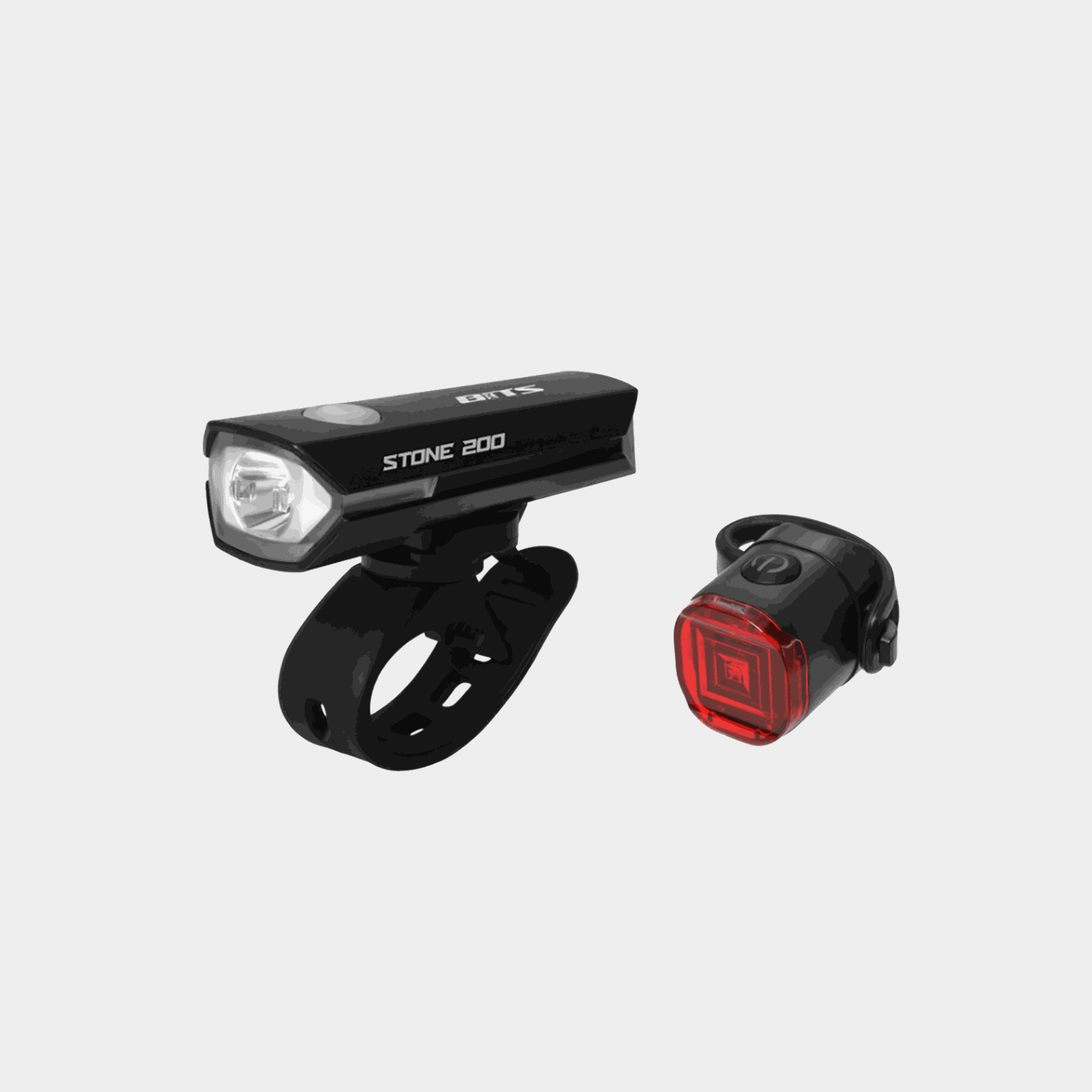  Mega zestaw oświetlenia LED z portem USB, oświetlenie rowerowe - czarny
