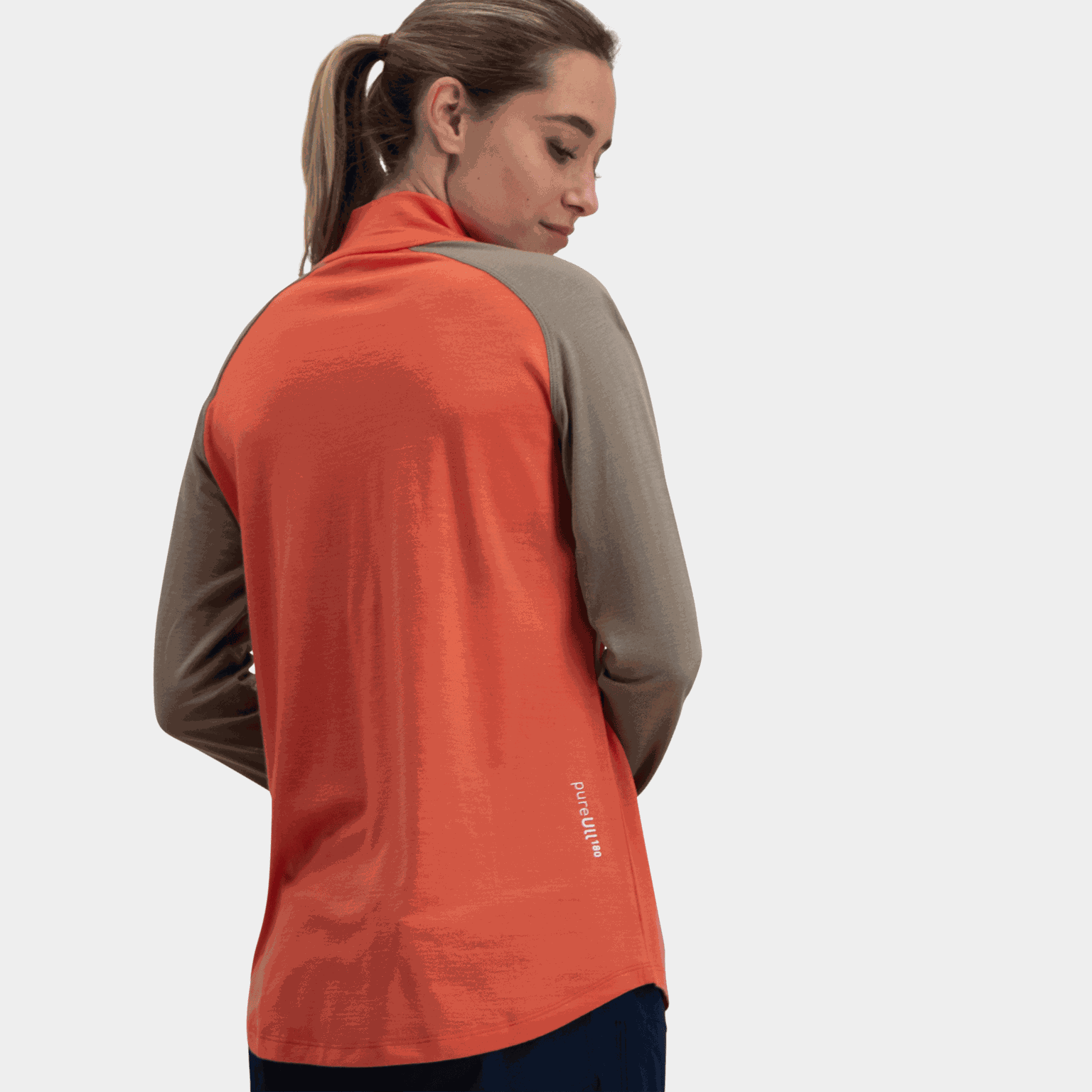 Femund Pureull Zip Neck W, ullgenser, dame