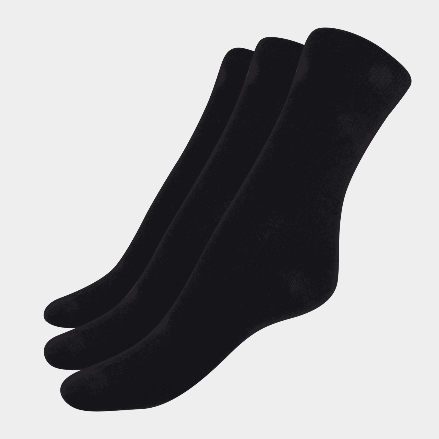 Essential Everyday Wool Sock 3pk, sokker, unisex - Svart