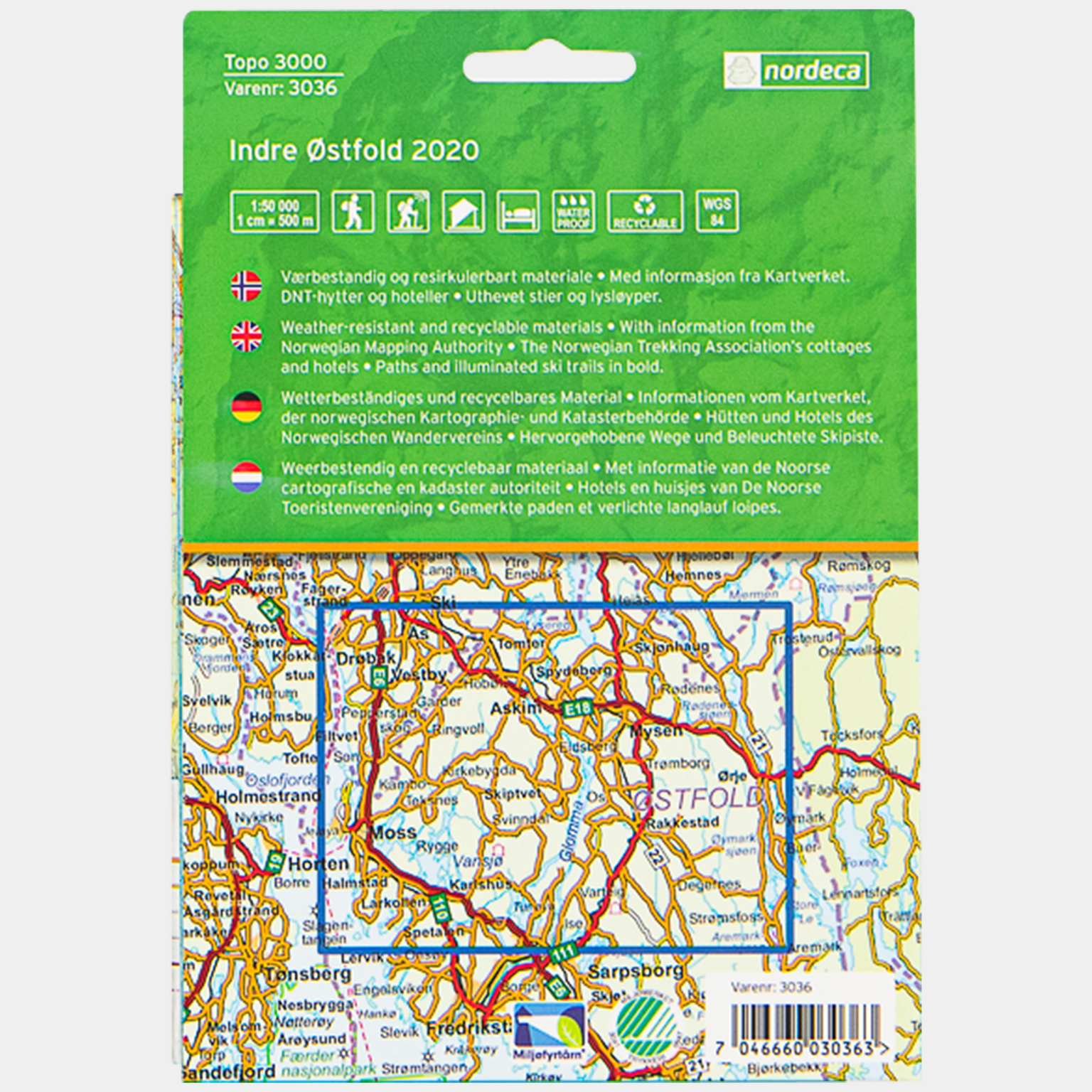Wnętrze Østfold 1:50 000 -