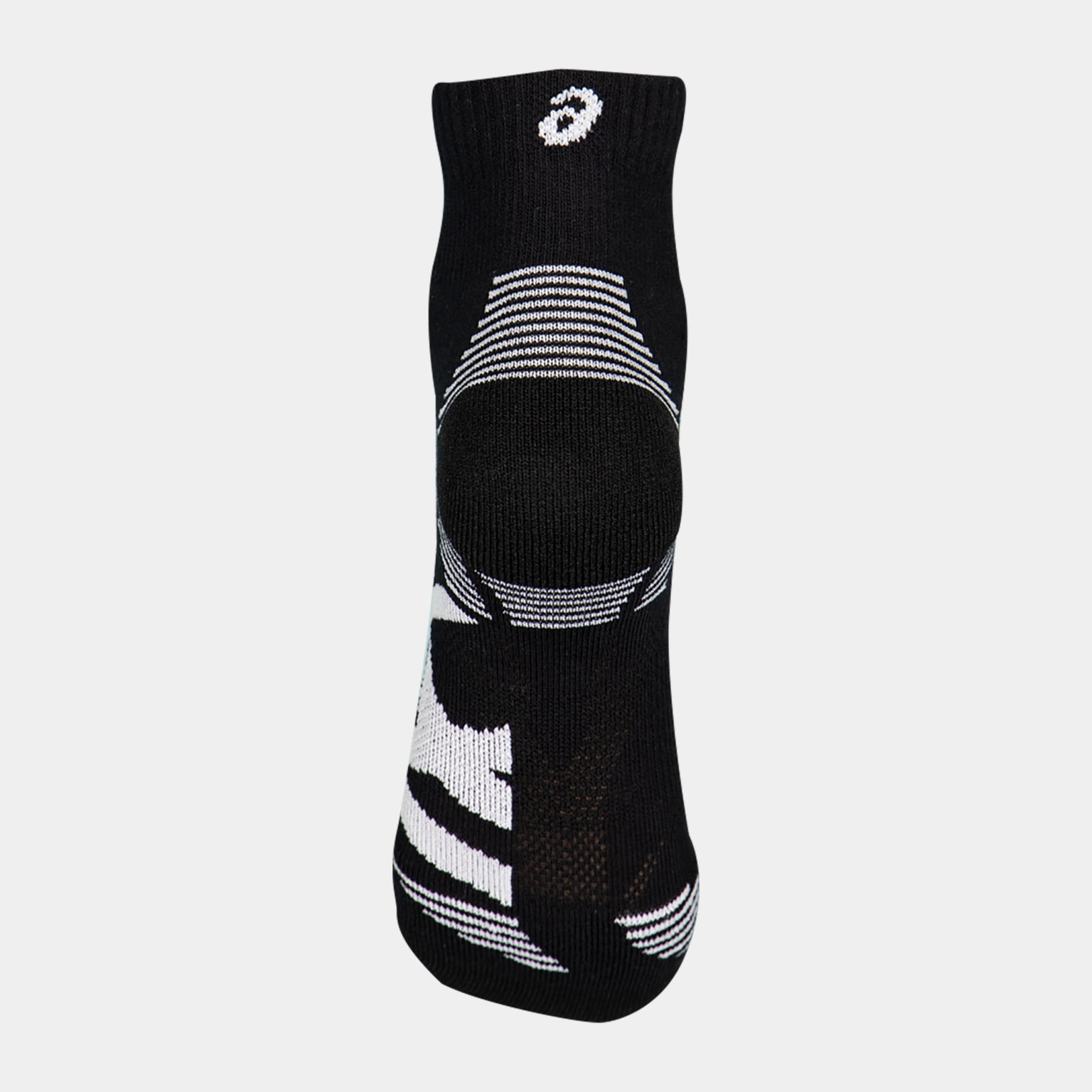  Conjunto de 2 pares de meias de corrida acolchoadas unissex - pretas