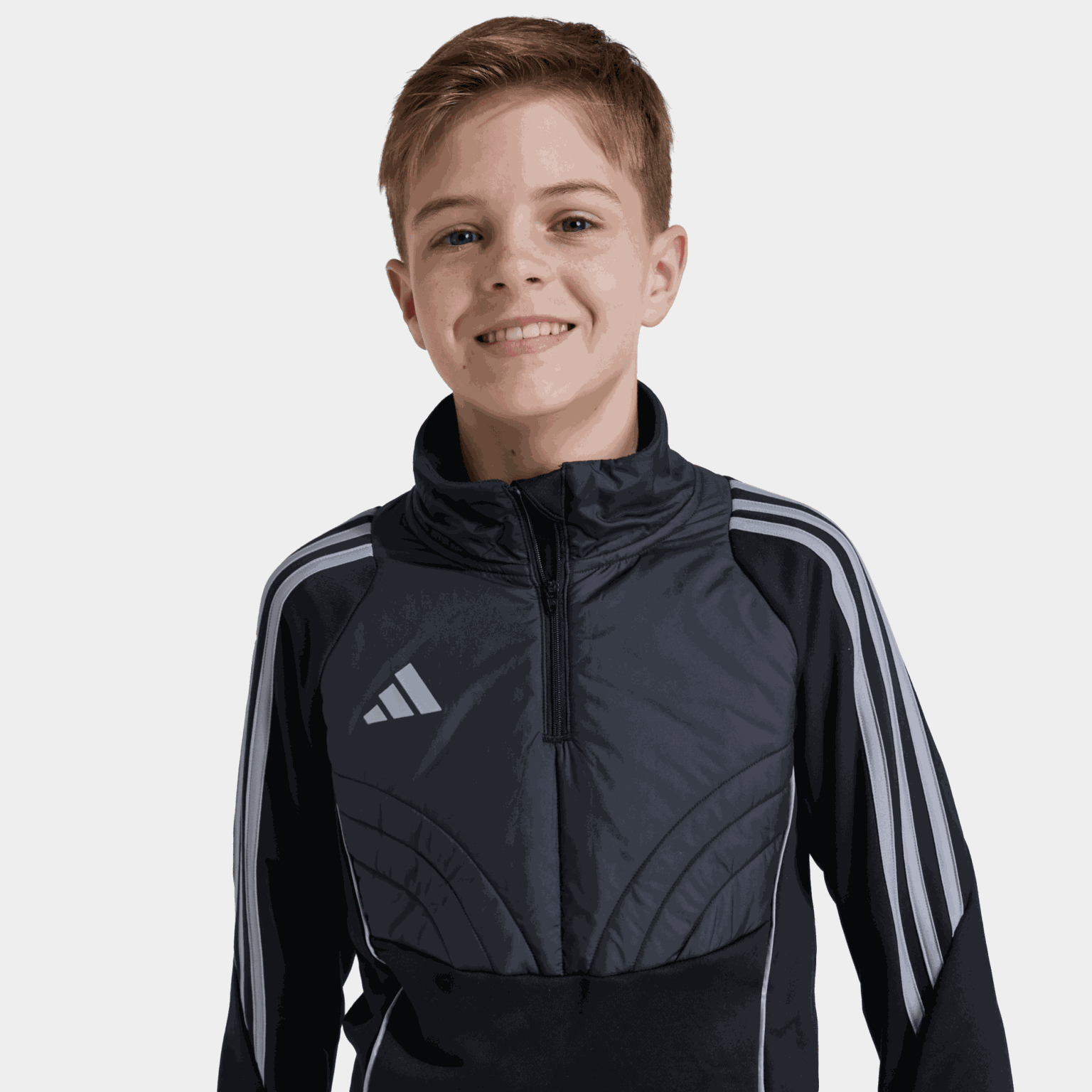  Camisa de inverno Tiro24, camisa de futebol, tamanho infantil - preta