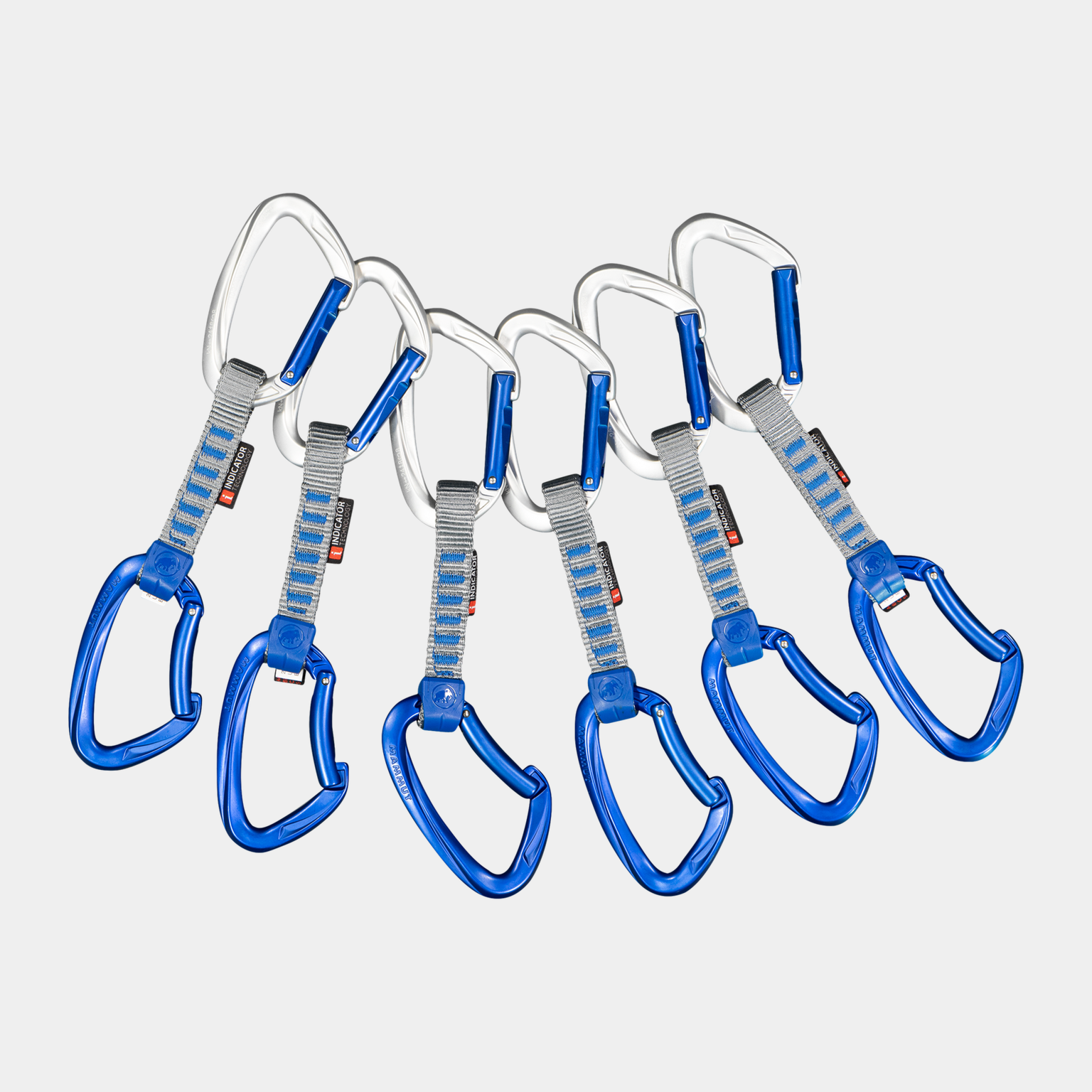 Crag Keylock veiligheidsindicator 10 cm, set van 6, met polsbandje - zilver