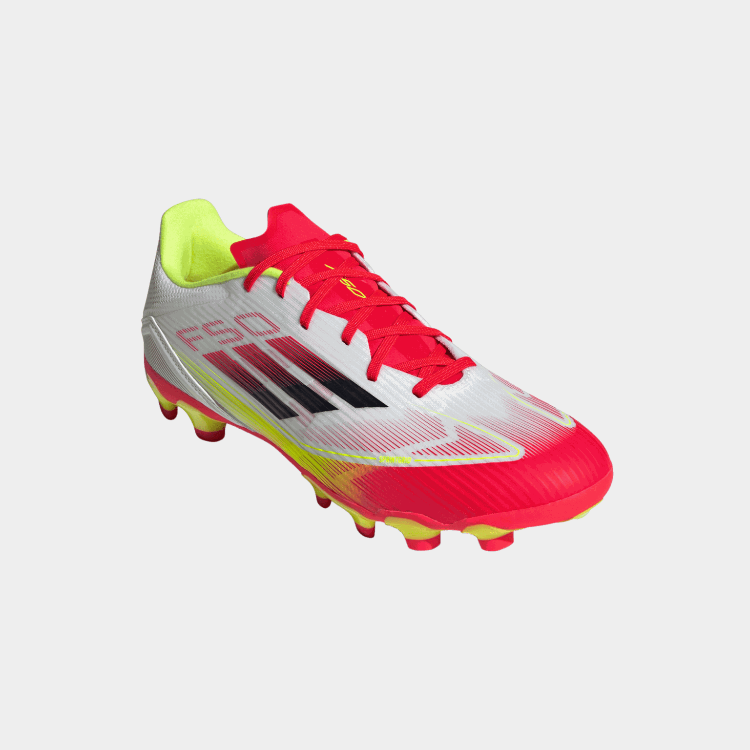  Chaussures de football F50 League MG, pour gazon naturel et synthétique, unisexe – Blanches