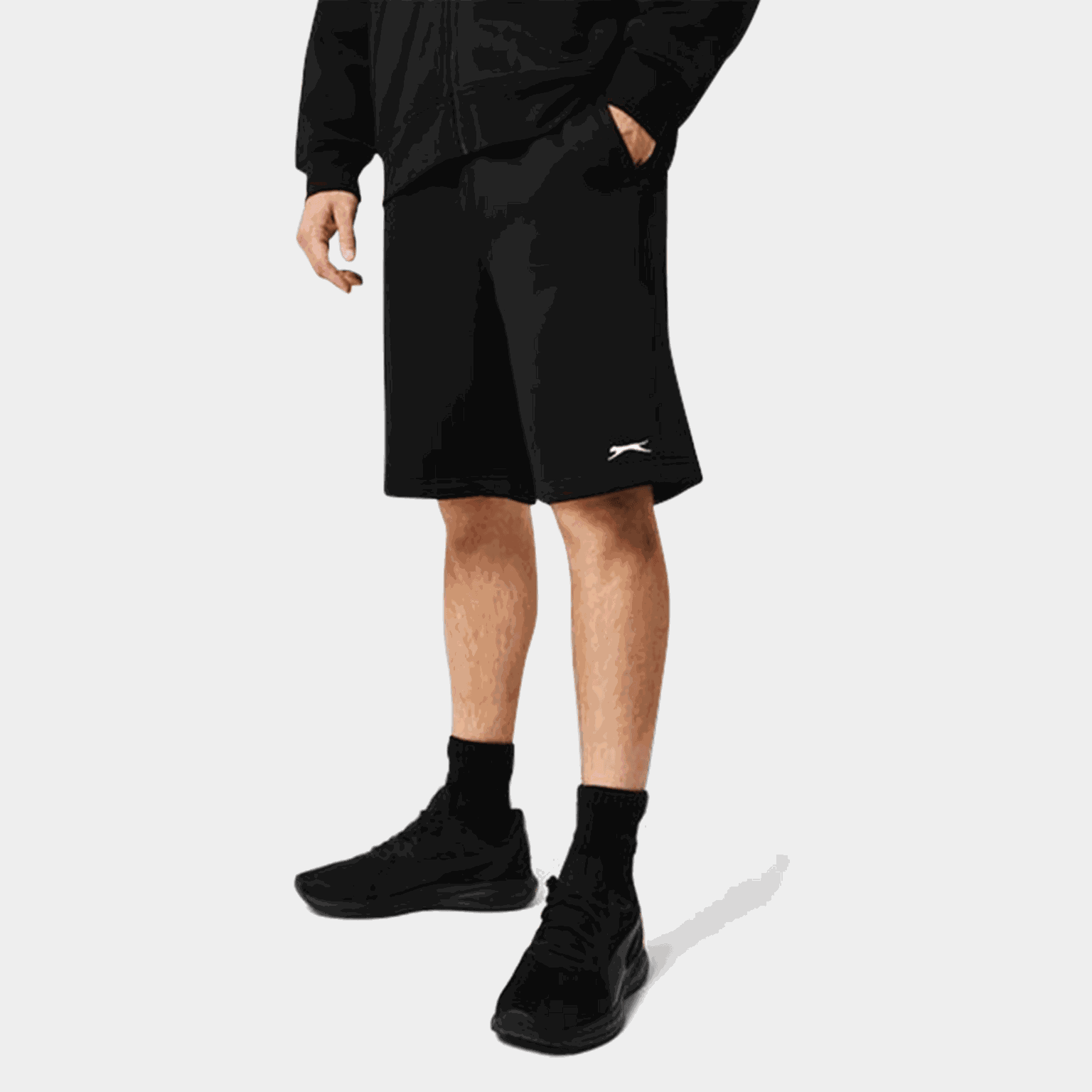  Fleece shorts voor heren - Zwart