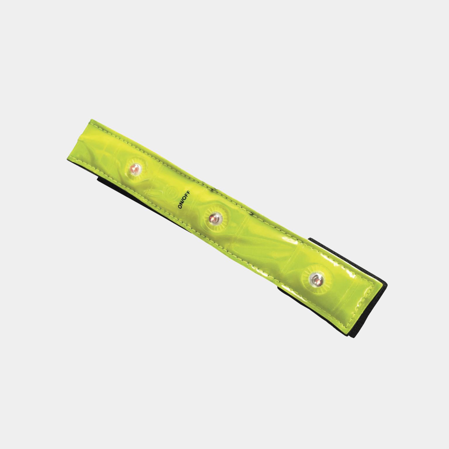 Reflective band with velcro XXL - LED, refleksbånd med lys - Gul