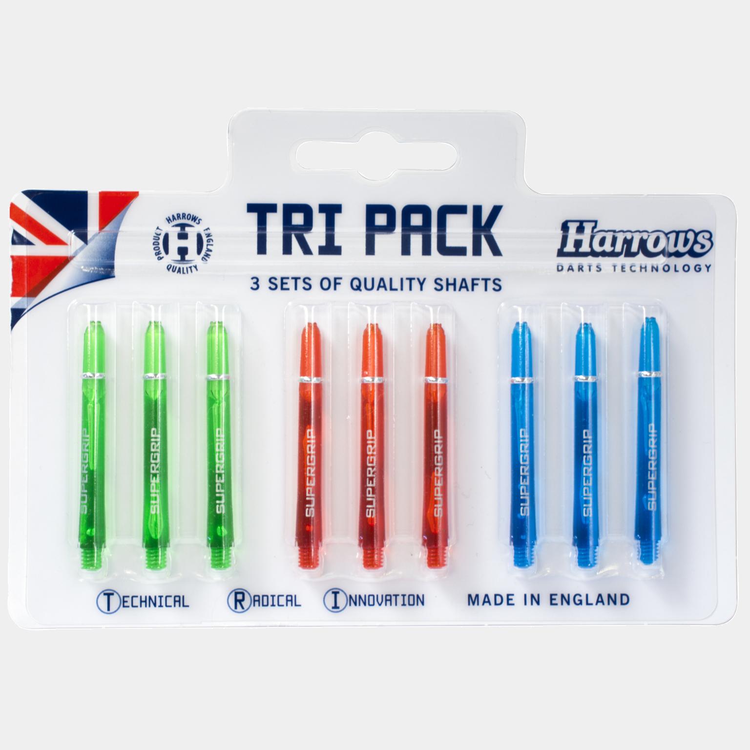  Három darabos Supergrip darts készlet (9 darab), darts kiegészítők -