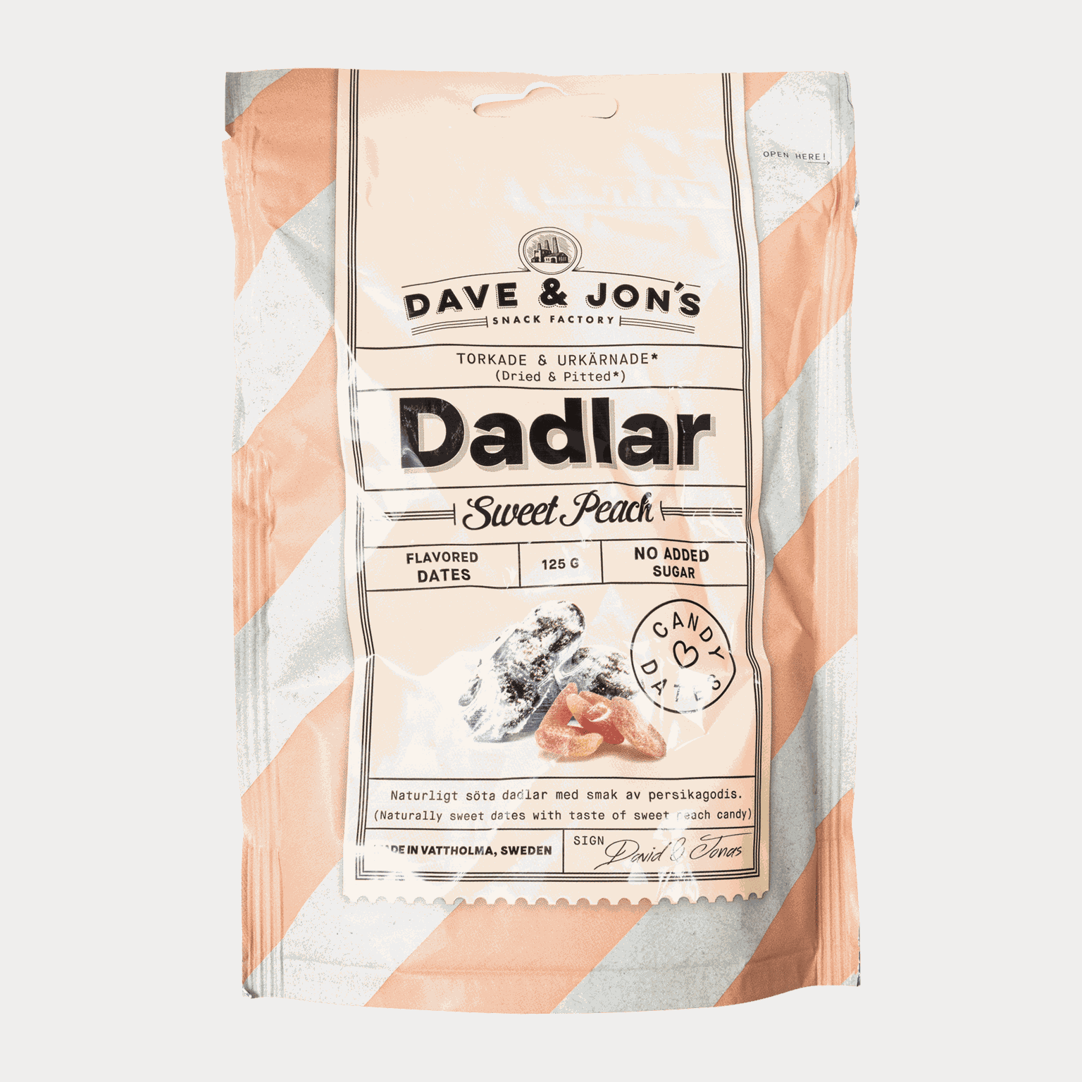 Dave & Jon Słodkie Daktyle Brzoskwiniowe 125g -