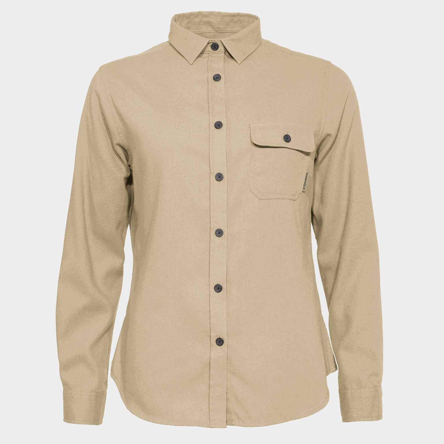  Tricou de drumeție Kiberg W, cămașă de flanel pentru femei – albastru