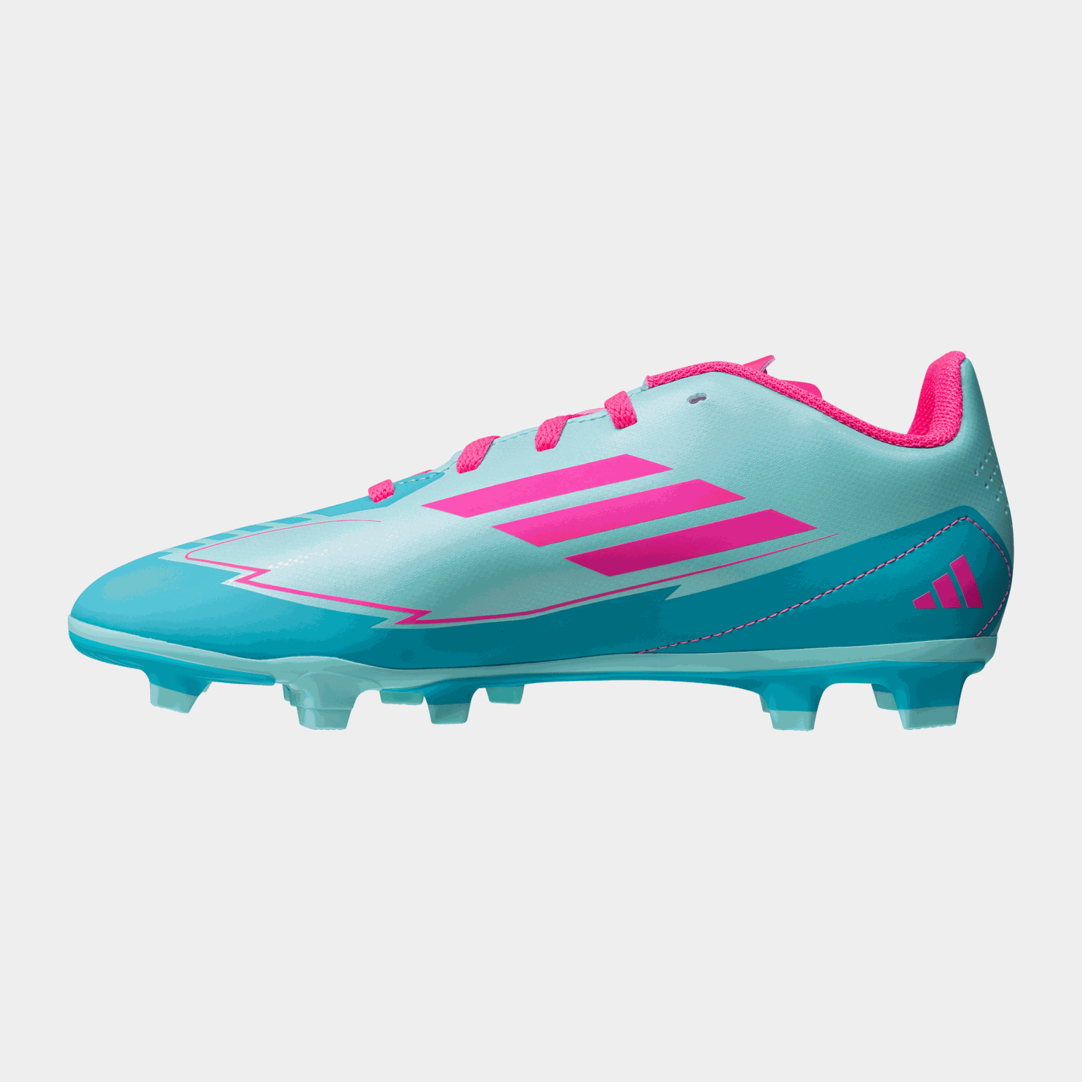 Dziecięce buty piłkarskie Messi F50 Club FxG, przeznaczone do gry na trawie naturalnej i sztucznej.