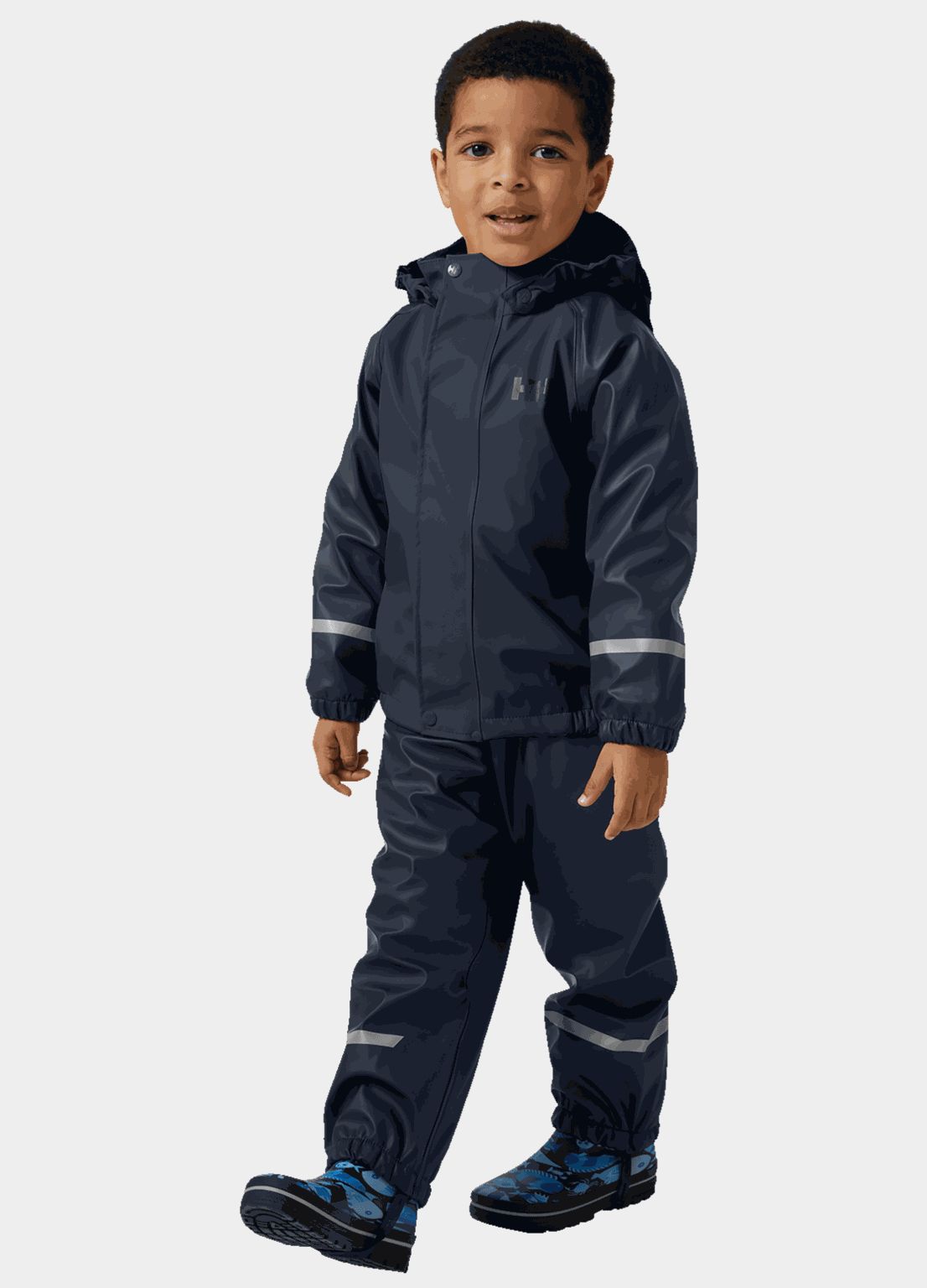 Ensemble de pluie Bergen Fleece PU 2.0, ensemble de pluie pour enfants – Bleu foncé