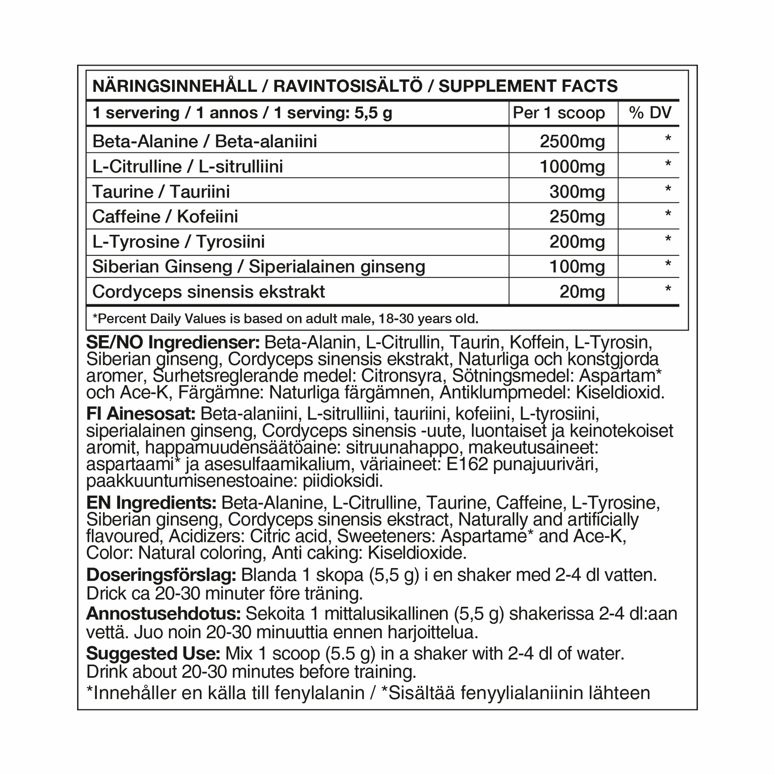  Challenger (Tropical (220 g), edzés előtti por -