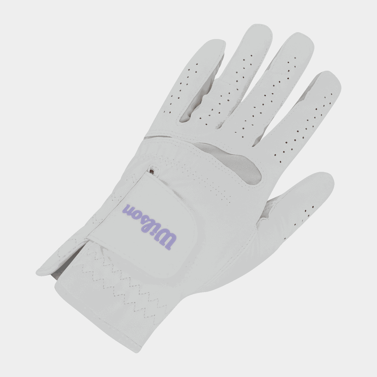  Luvas de golfe Feel Plus para canhotos, brancas.