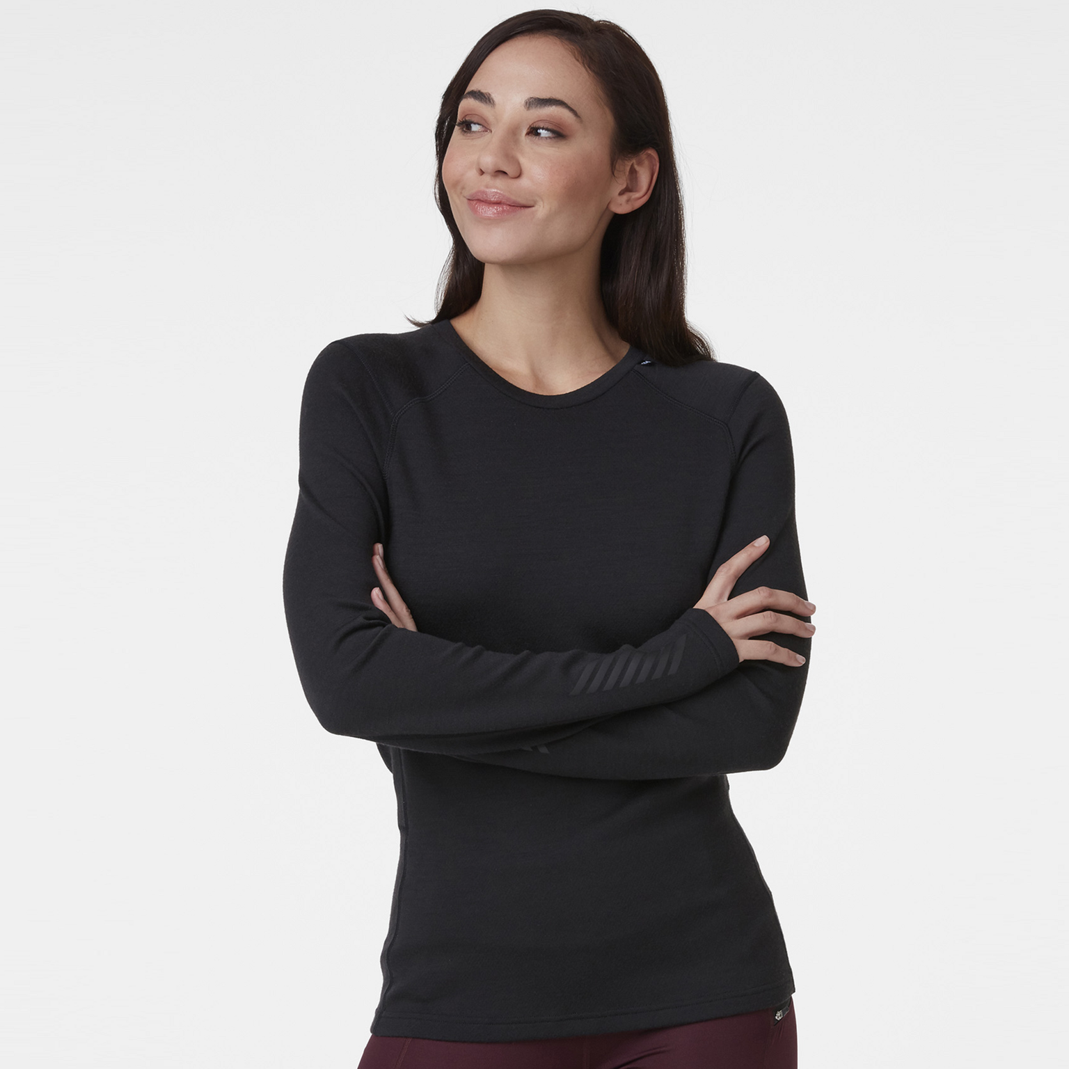  Pull en laine mérinos mi-lourd pour femme Lifa Merino – Noir