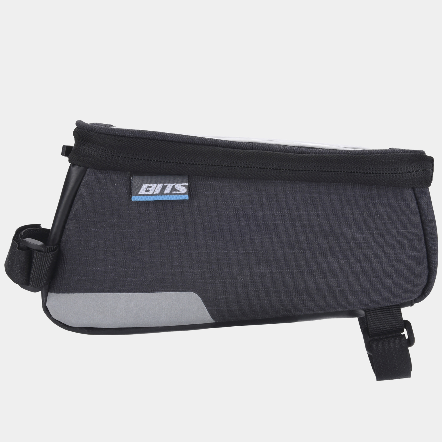Bolsa de ombro com compartimento para celular – cinza