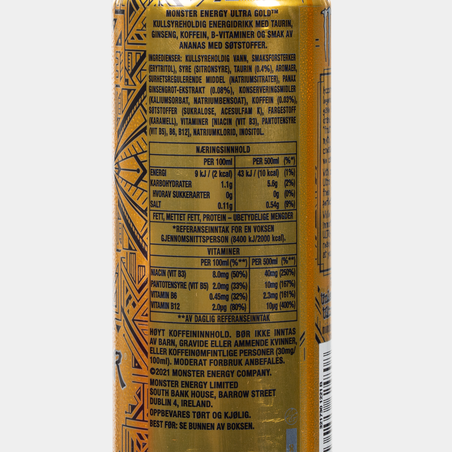 Monster Ultra Gold, energetický nápoj -