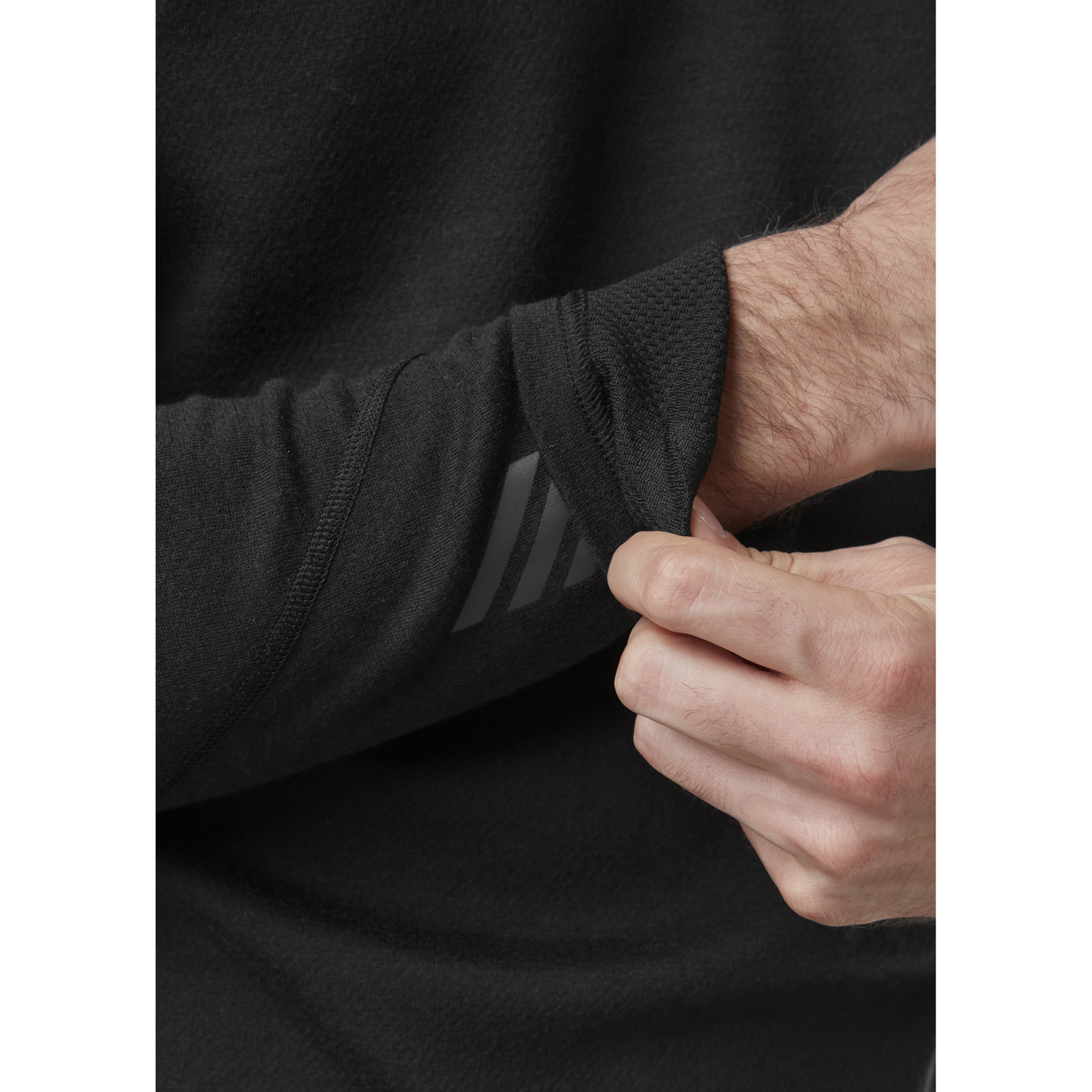  Pull en laine mérinos mi-lourd pour homme Lifa Merino – Noir
