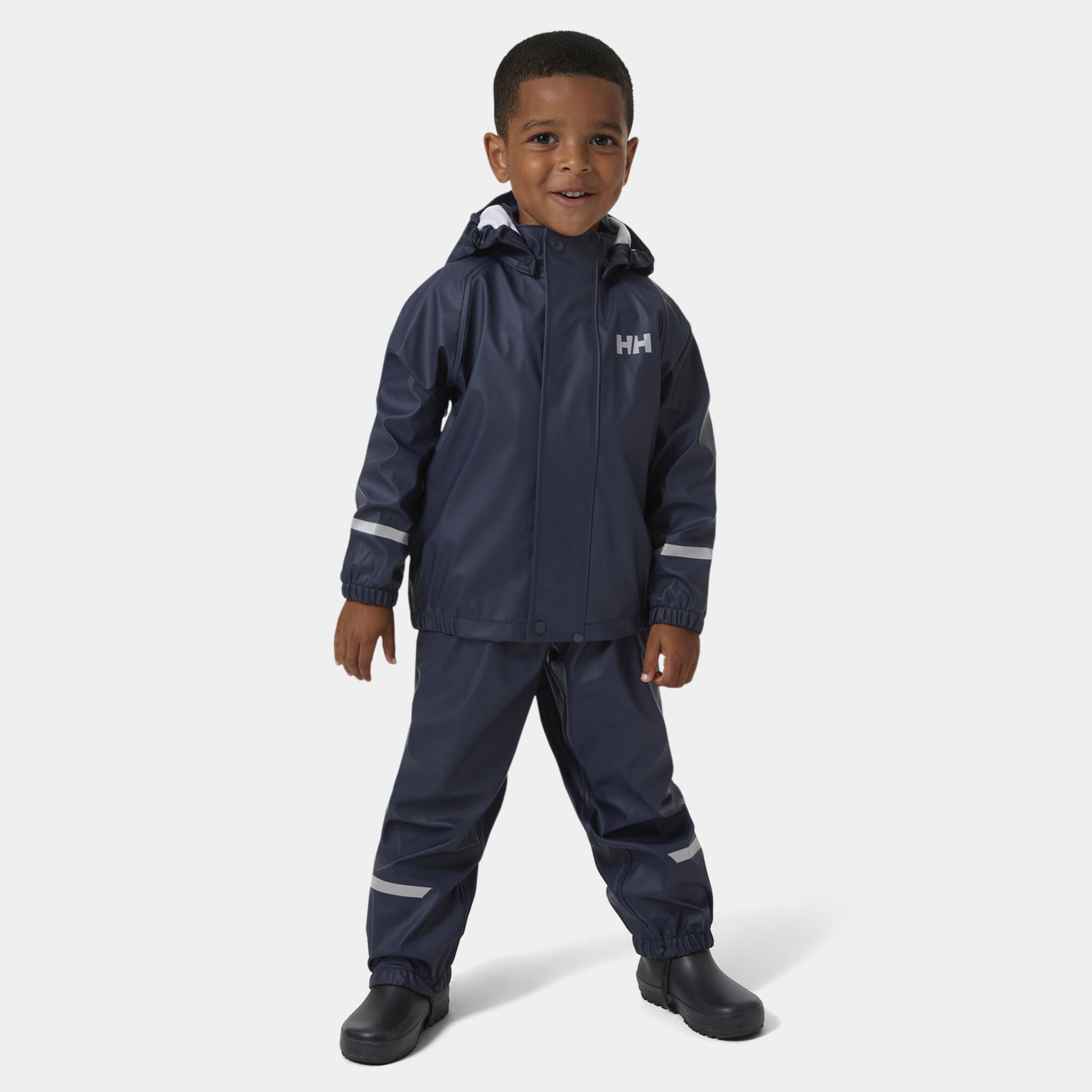  Ensemble de pluie Bergen 2.0 en PU, ensemble de pluie pour enfants - Bleu foncé