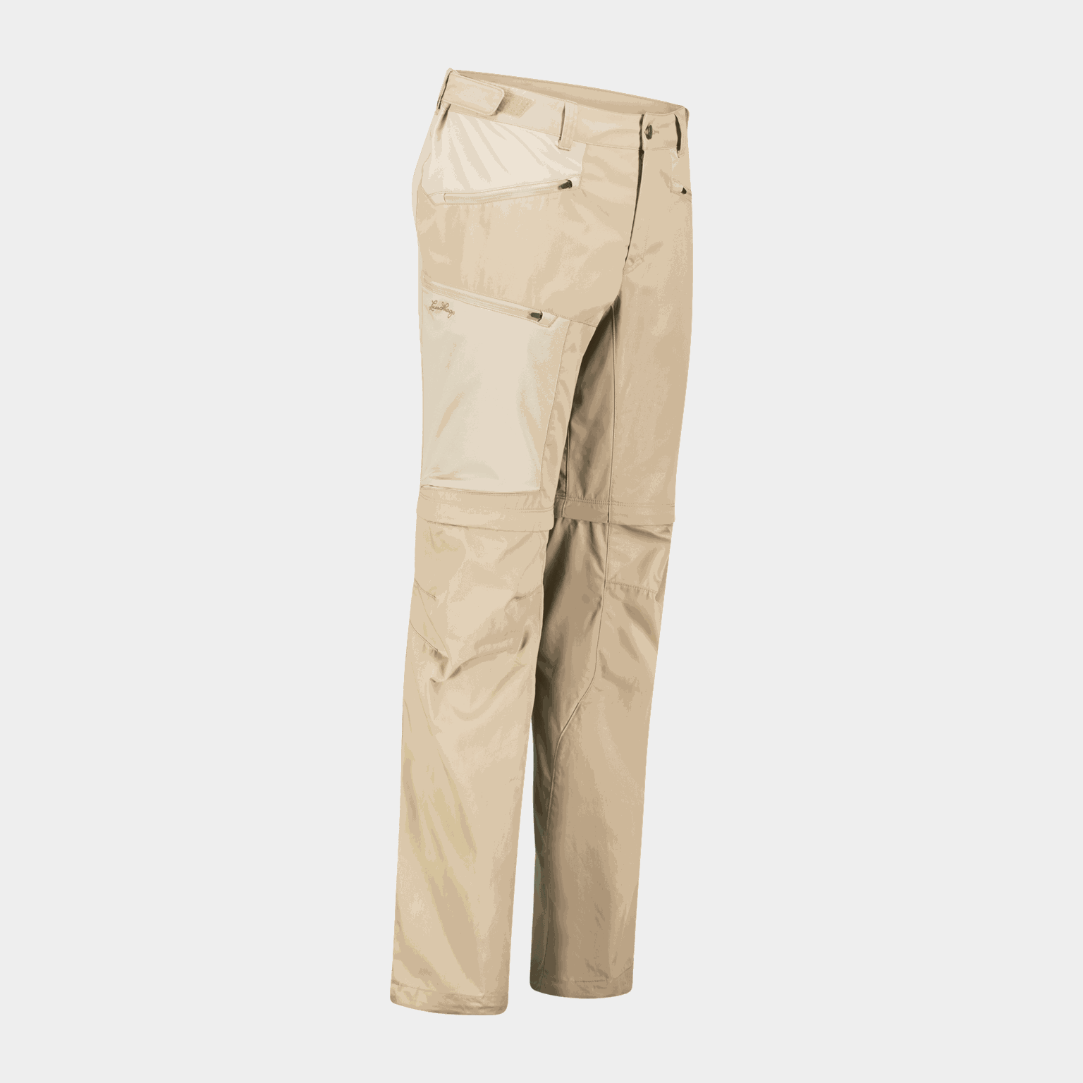  Calça de caminhada masculina com zíper removível - marrom