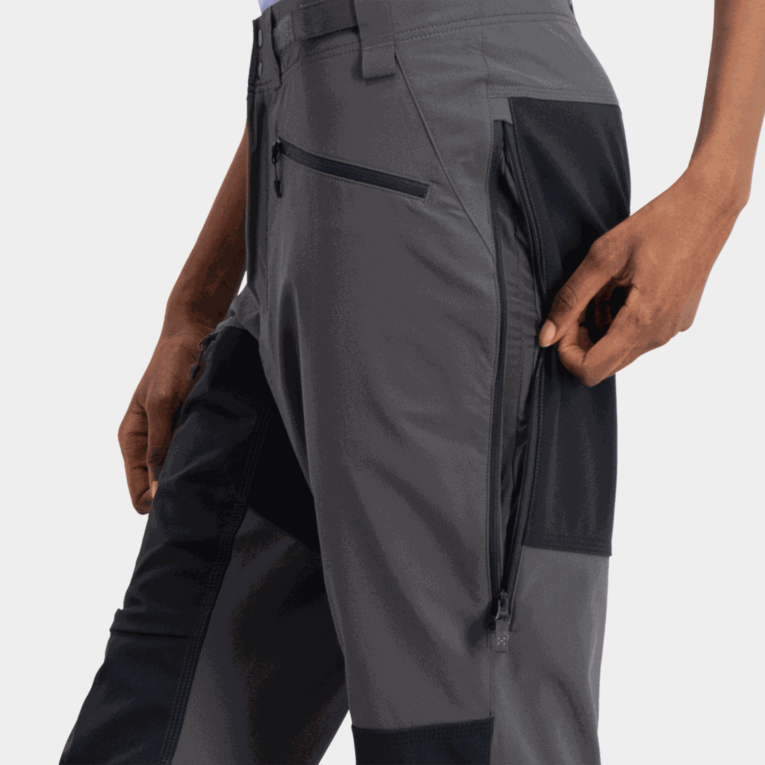 Calça feminina Mountain Standard Zircon, calça softshell, calça de caminhada - multicolorida