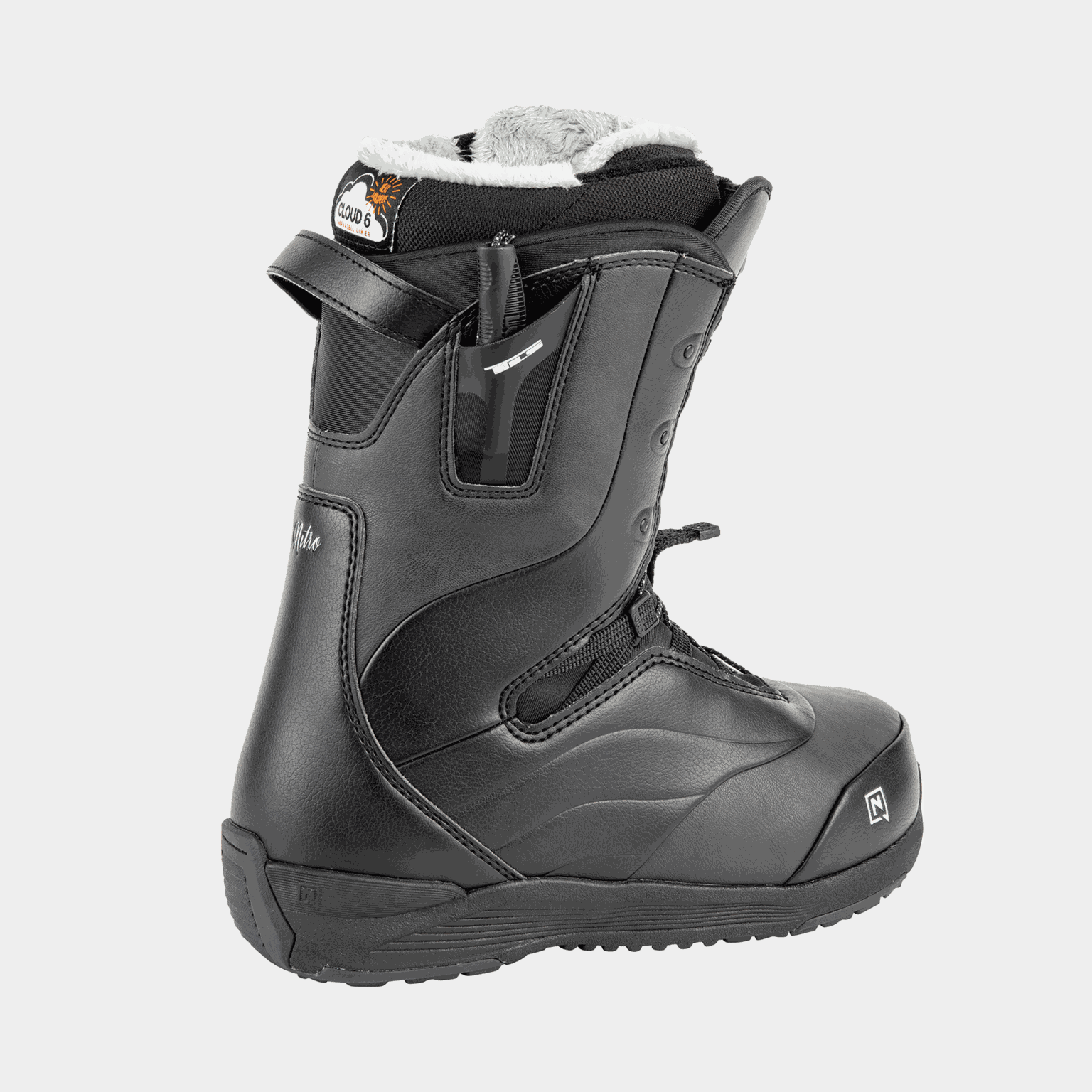  Botas de snowboard femininas Crown TLS 24/25 - pretas