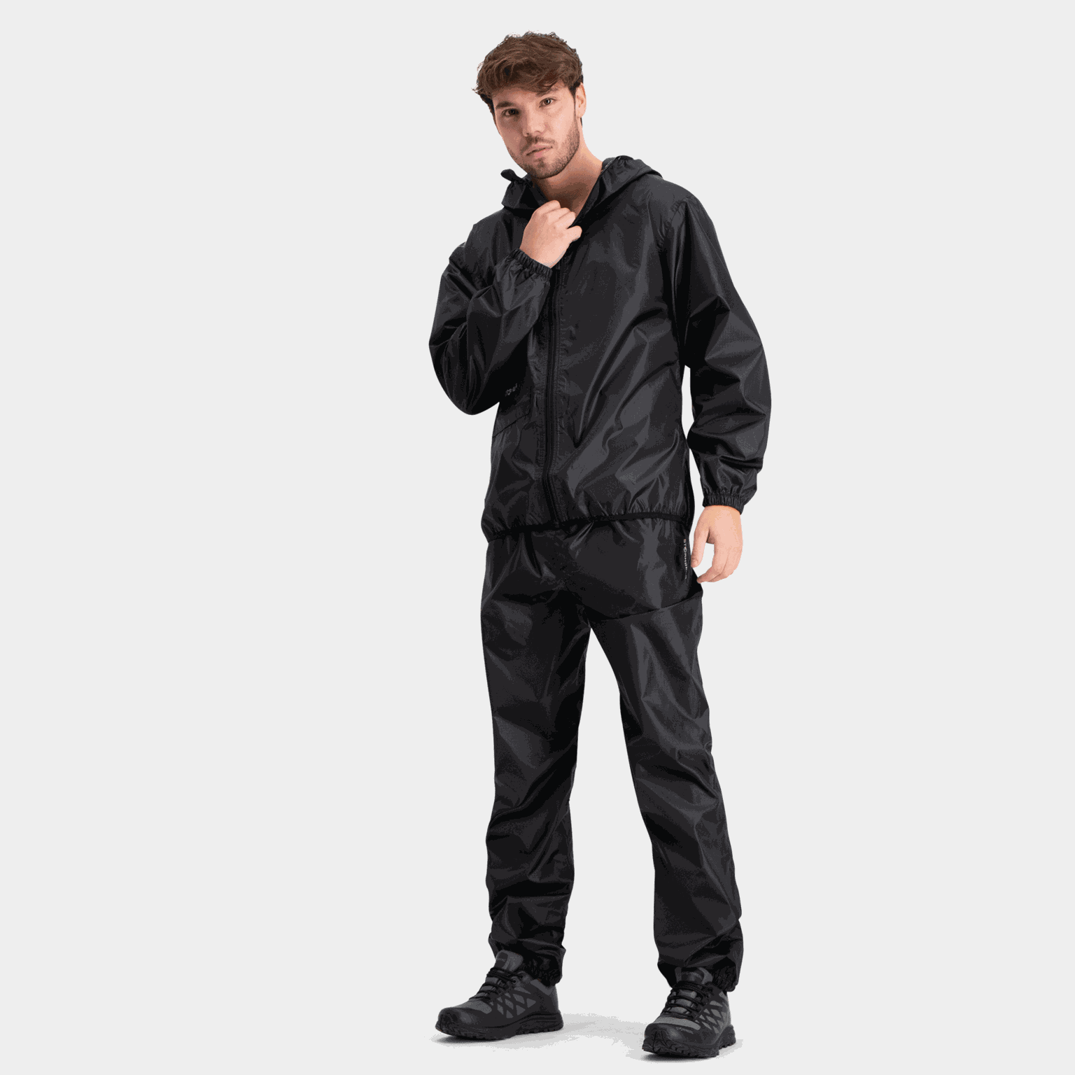 Dálki Packable Rain Set, regnsett, unisex - Svart