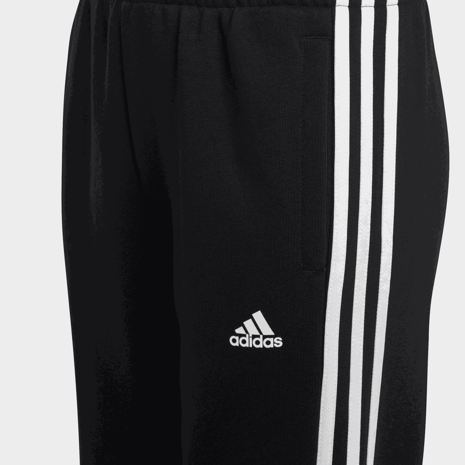Essentials 3-Stripes Fleece Joggers, joggebukse, junior - Svart