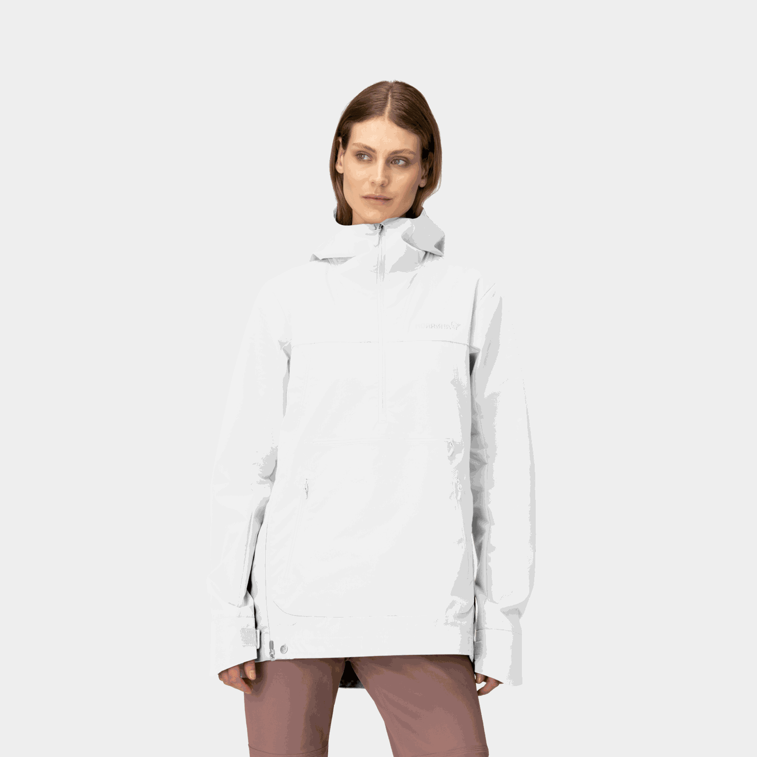 Jaqueta feminina de algodão Femund, modelo branco.
